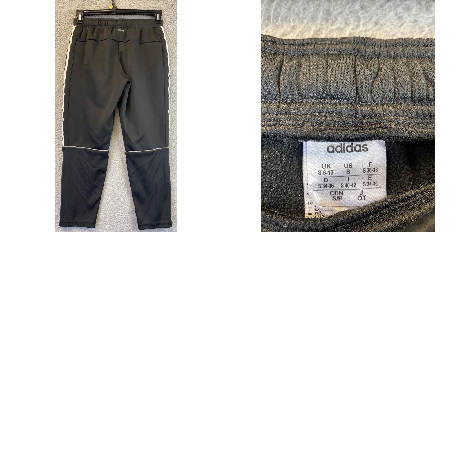 Adidas adidas Men Track Pants Joggers Sz S Black Zip Ankles Pockets Stripes /31-74 Size US 29 - 8 Thumbnail