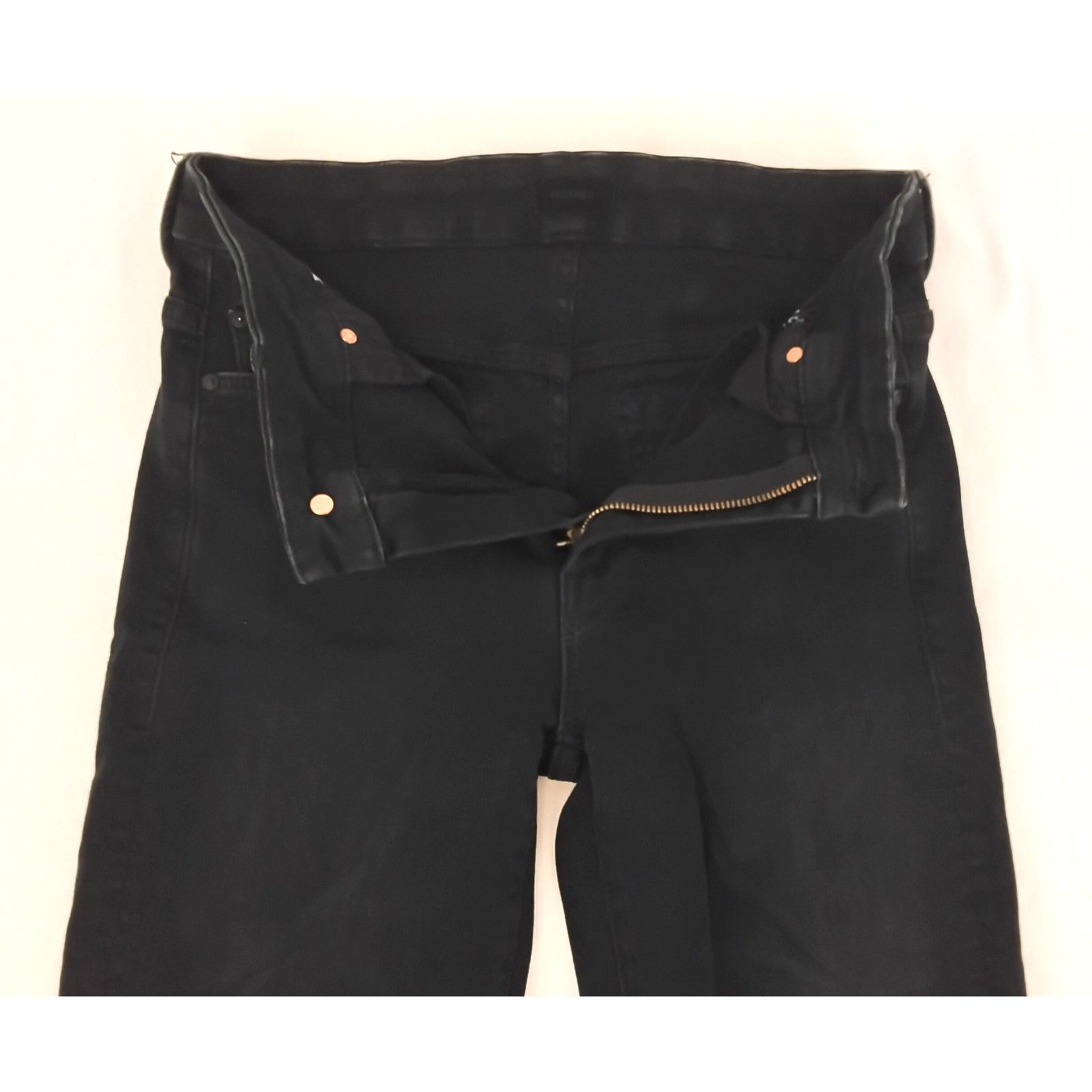 MOTHER Mother Looker Ankle Fray Jeans Women's 25 Black High Waisted Size 25" / US 0 / IT 36 - 4 Thumbnail
