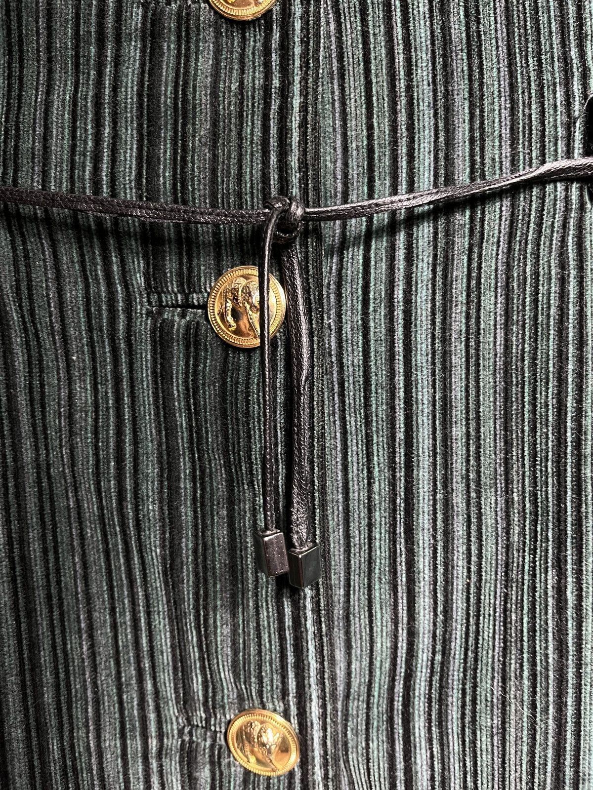 Versus 90s versus gianni versace coat velvet womans striped green Size M / US 6-8 / IT 42-44 - 6 Thumbnail