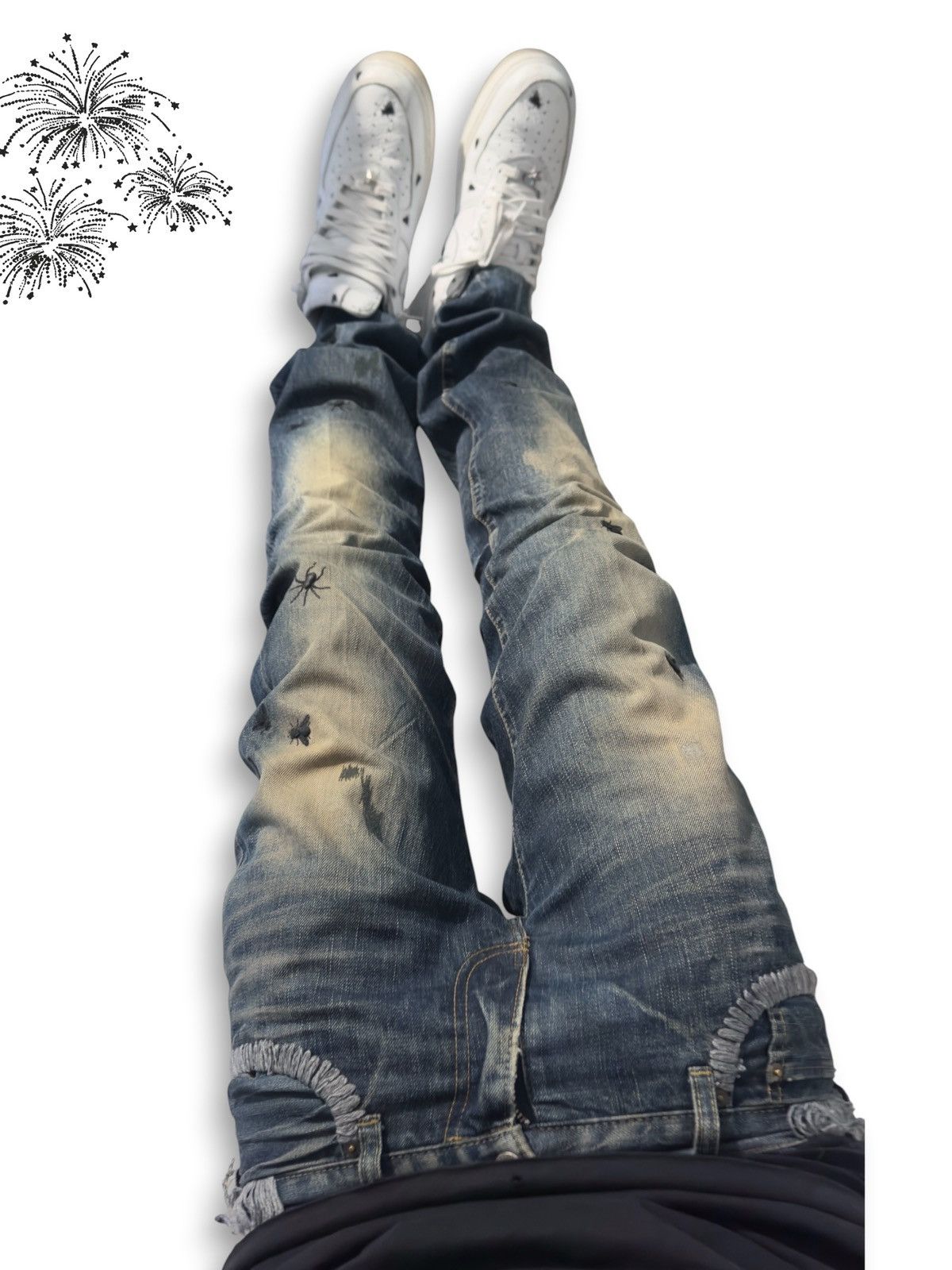 Undercover Undercover AW06 “Guru Guru” Bug Denim Size US 29 - 5 Thumbnail