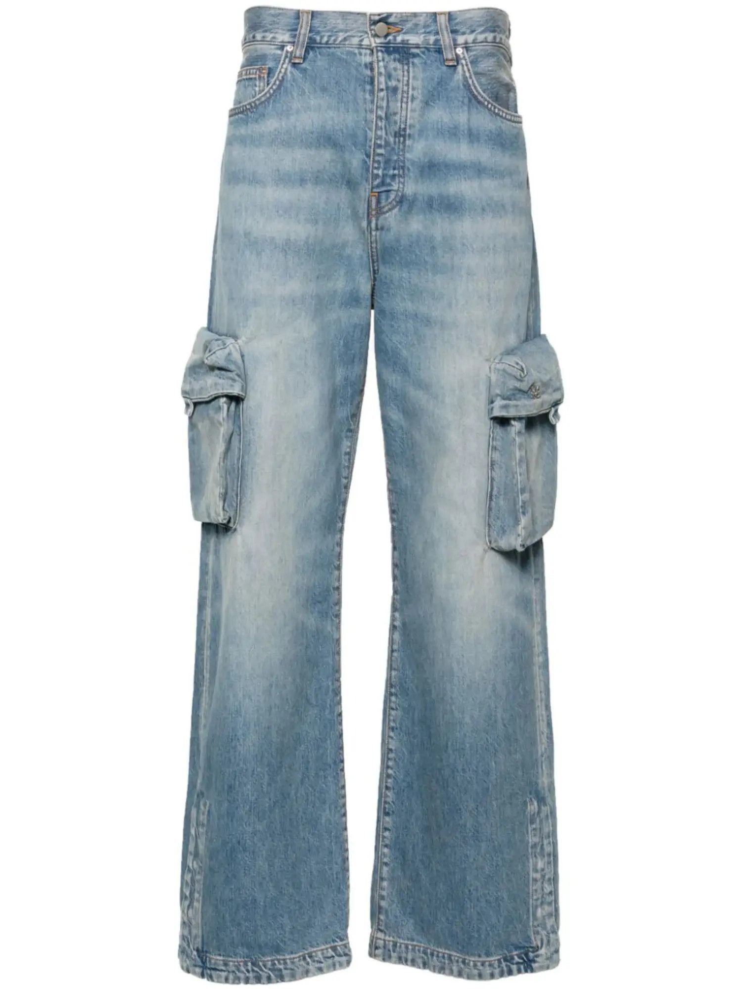 Amiri oc11z0225 M65 Baggy Cargo Jeans in Blue Size US 32 / EU 48 - 1 Thumbnail
