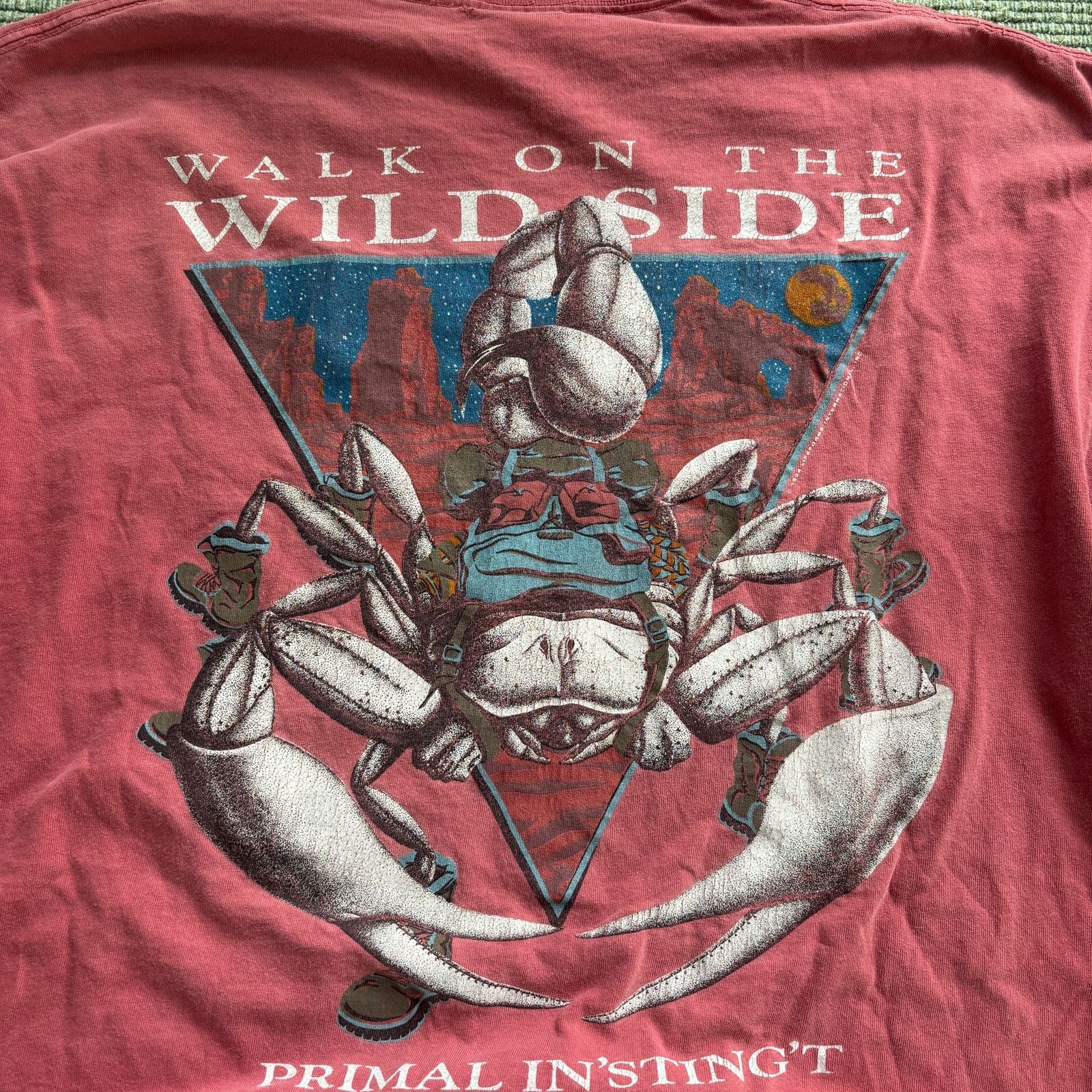 Vintage Vintage 1990s Faded "Lifeforms" Single Stitched Scorpion Tee Size US XXL / EU 58 / 5 - 6 Thumbnail