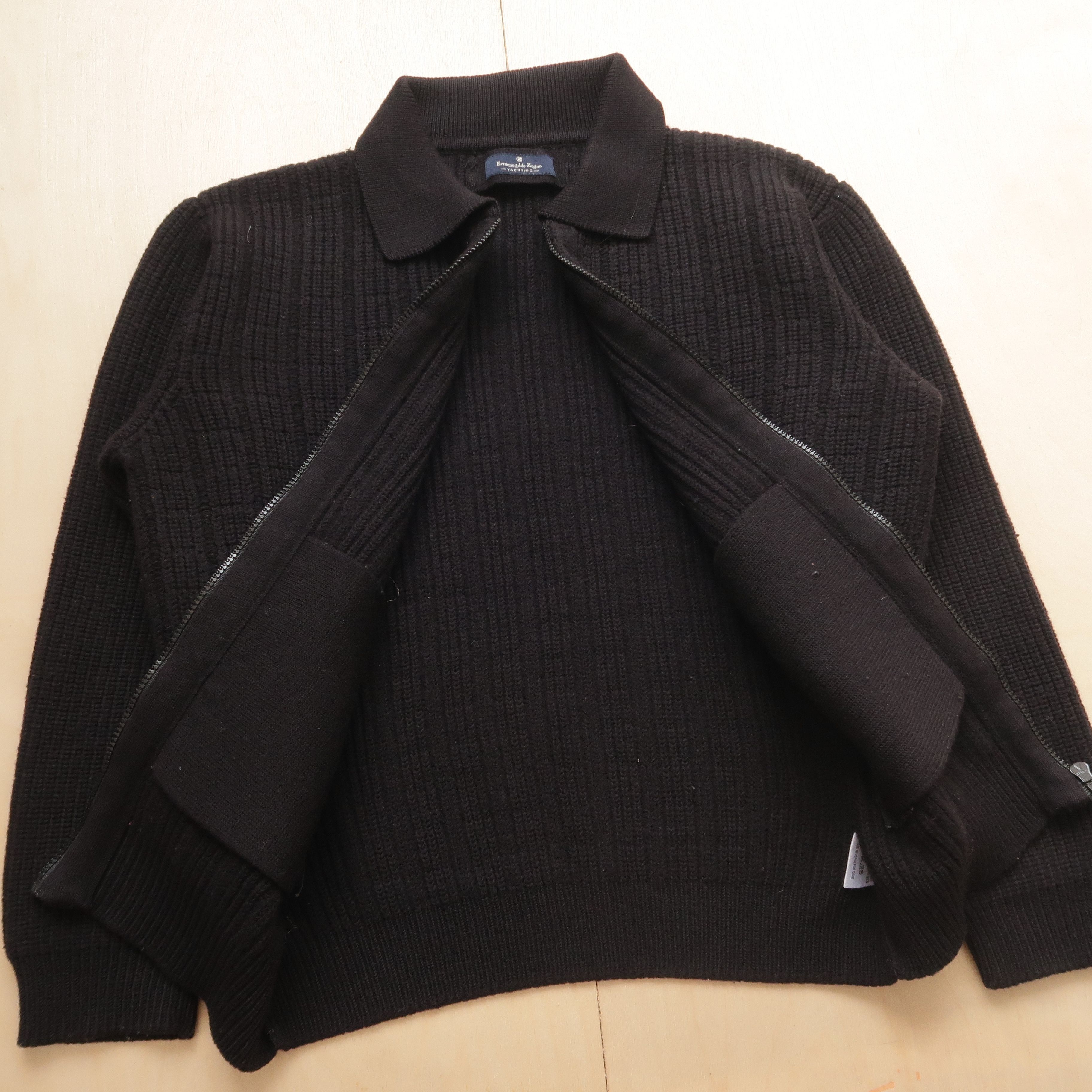 Ermenegildo Zegna × The Elder Statesman Ermenegildo Zegna Yachting Cable Square Knit Fuzzy Jacket Size US M / EU 48-50 / 2 - 12 Thumbnail