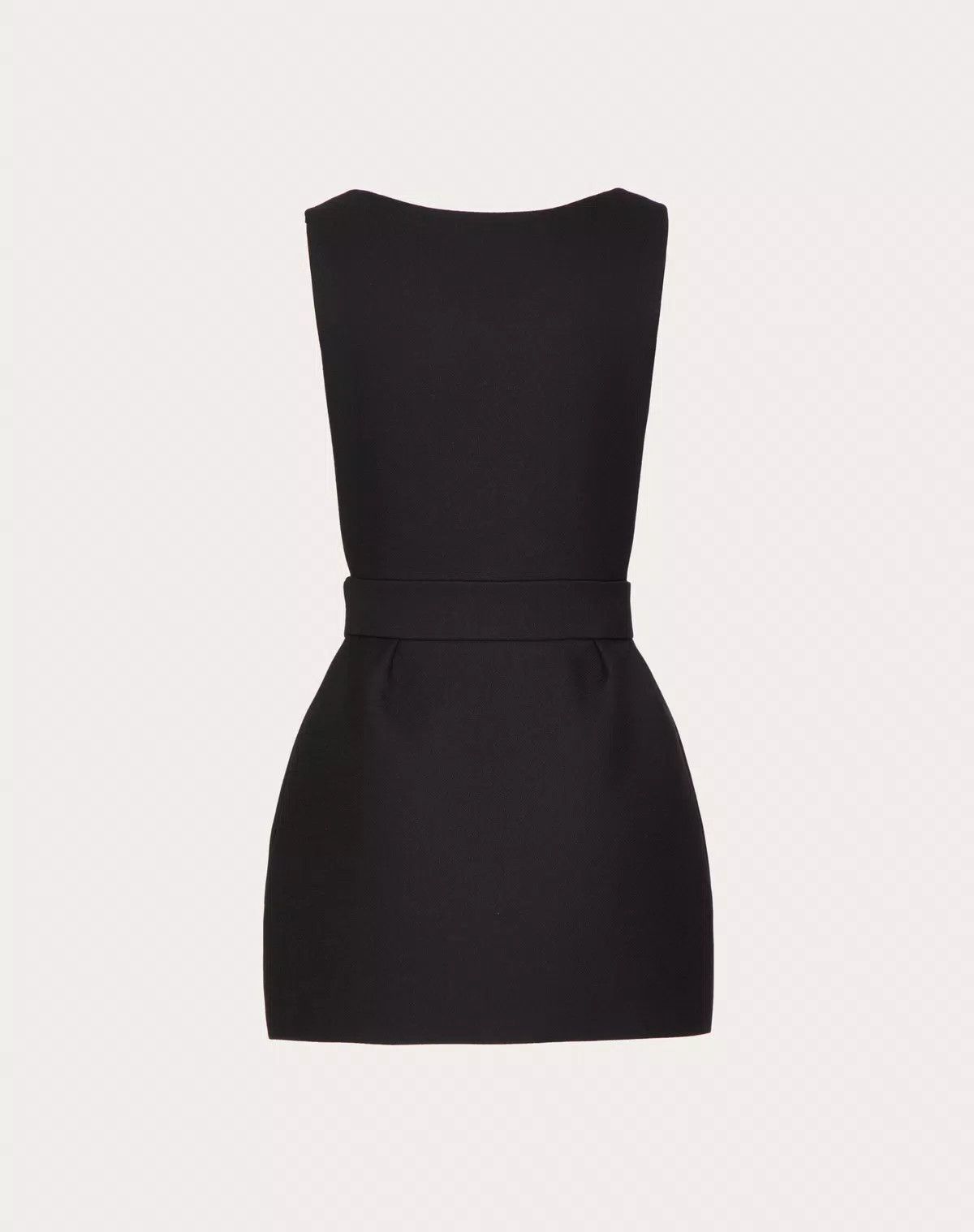 Valentino o1s1wg110426 Short Texture Sable Dress in Nero Size M / US 6-8 / IT 42-44 - 3 Thumbnail