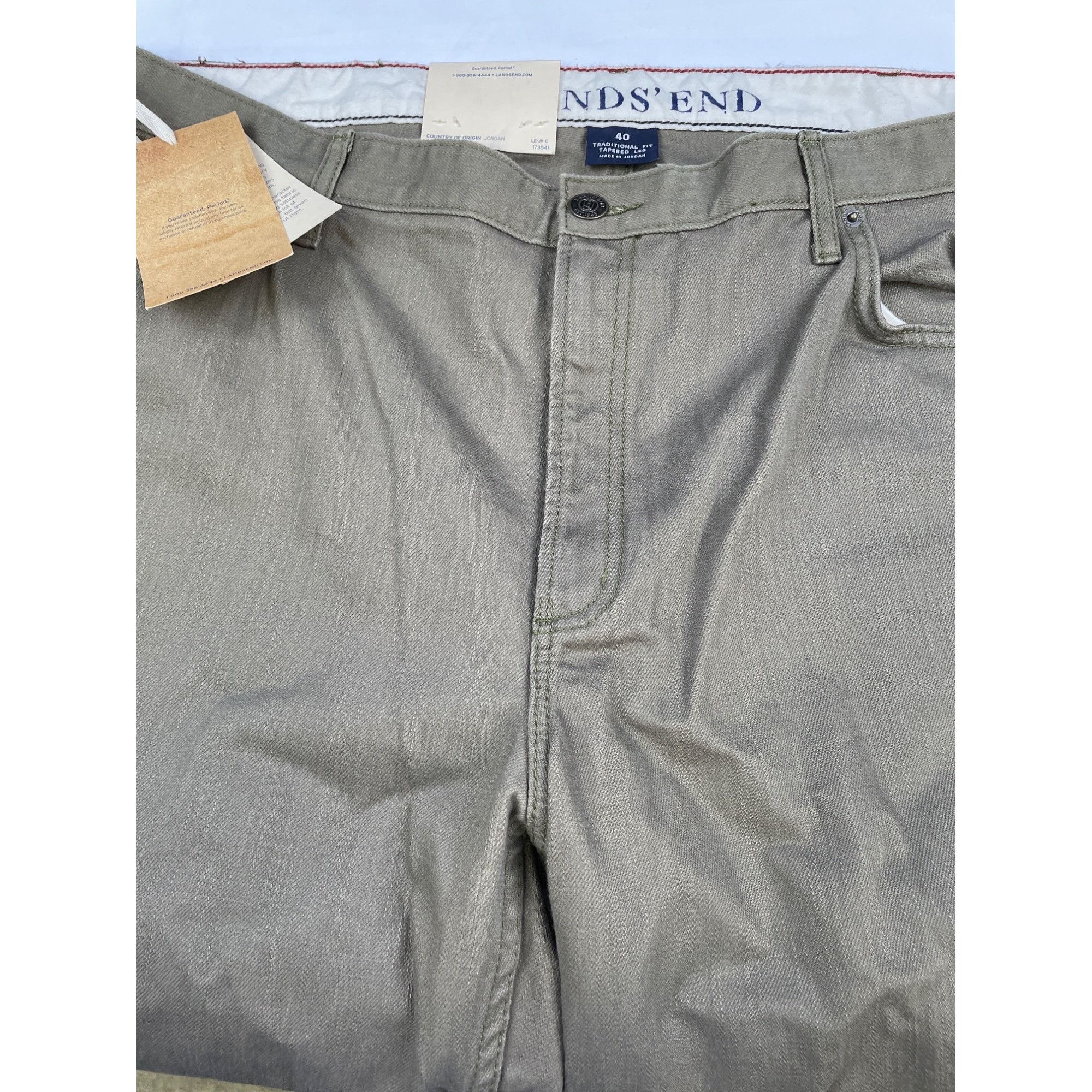 Lands' End Lands End Men's Green Traditional Fit Jeans Size 40 x 32 SKU Size US 40 / EU 56 - 4 Thumbnail