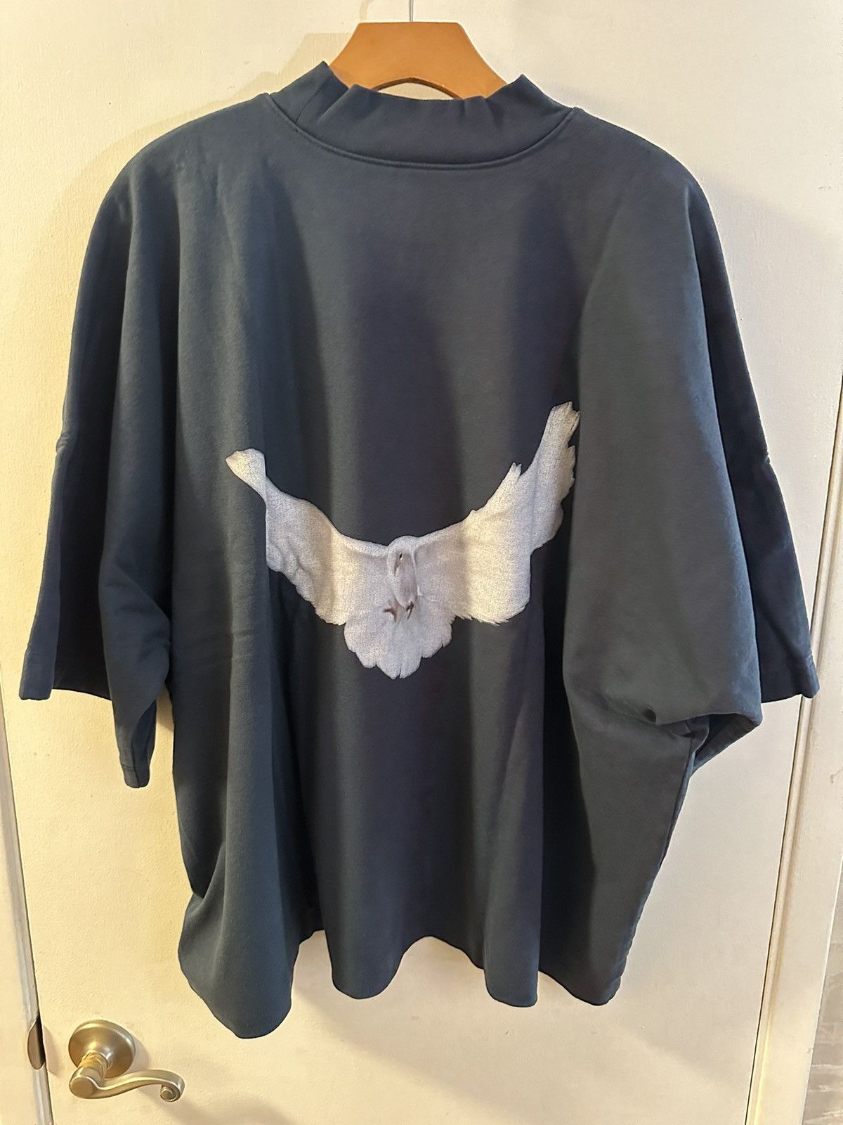 Yeezy gap Balenciaga dove no seam t shirt dark blue large - benaras.co