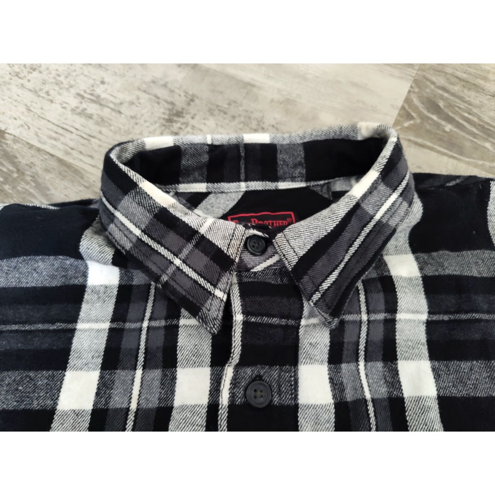 Vintage Five Brothers XLT Black Plaid Flannel Button-Up Shirt Mens Heavyweight Workwear Casual 90s Grunge Size US XL / EU 56 / 4 - 7 Thumbnail