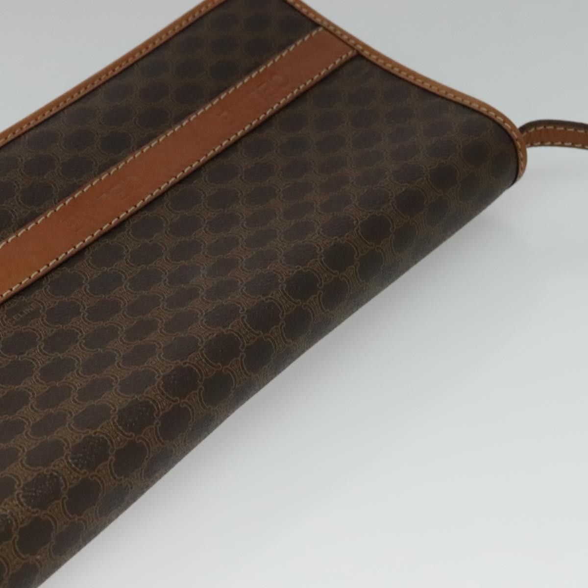 Celine CELINE Macadam Canvas Shoulder Bag Pvc Leather Brown Gold Size ONE SIZE - 6 Thumbnail
