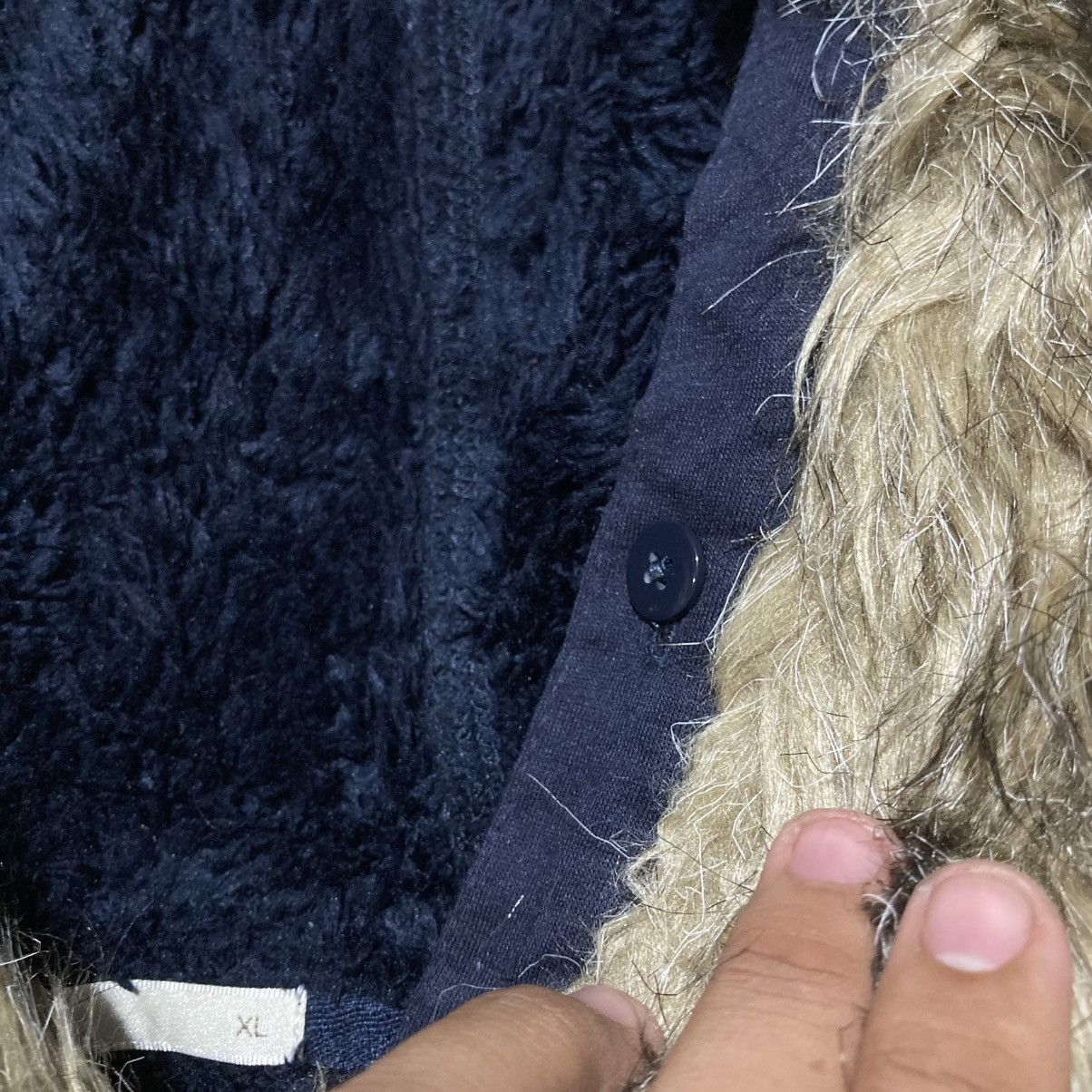 Japanese Brand 2000s GU Polkadot Motif Fur Ziphoodie Navy Lgb Ifsixwasnine Size US M / EU 48-50 / 2 - 11 Thumbnail