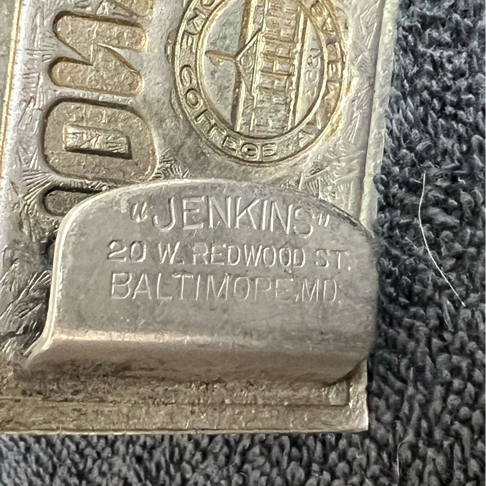 Vintage Vintage Jenkins Roanoke College Belt Buckle Tone 1930s Size ONE SIZE - 4 Thumbnail