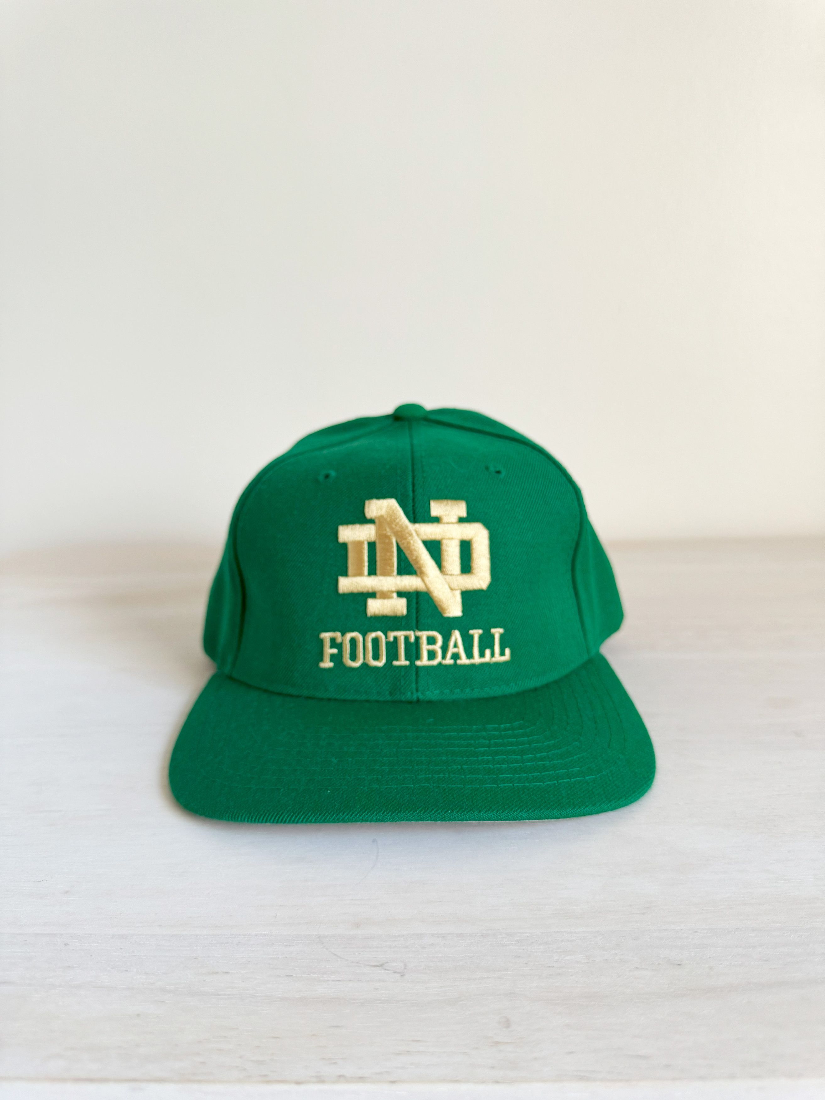 Champion Vintage Notre Dame Football Snapback Hat – Unworn, Green Size ONE SIZE - 1 Thumbnail
