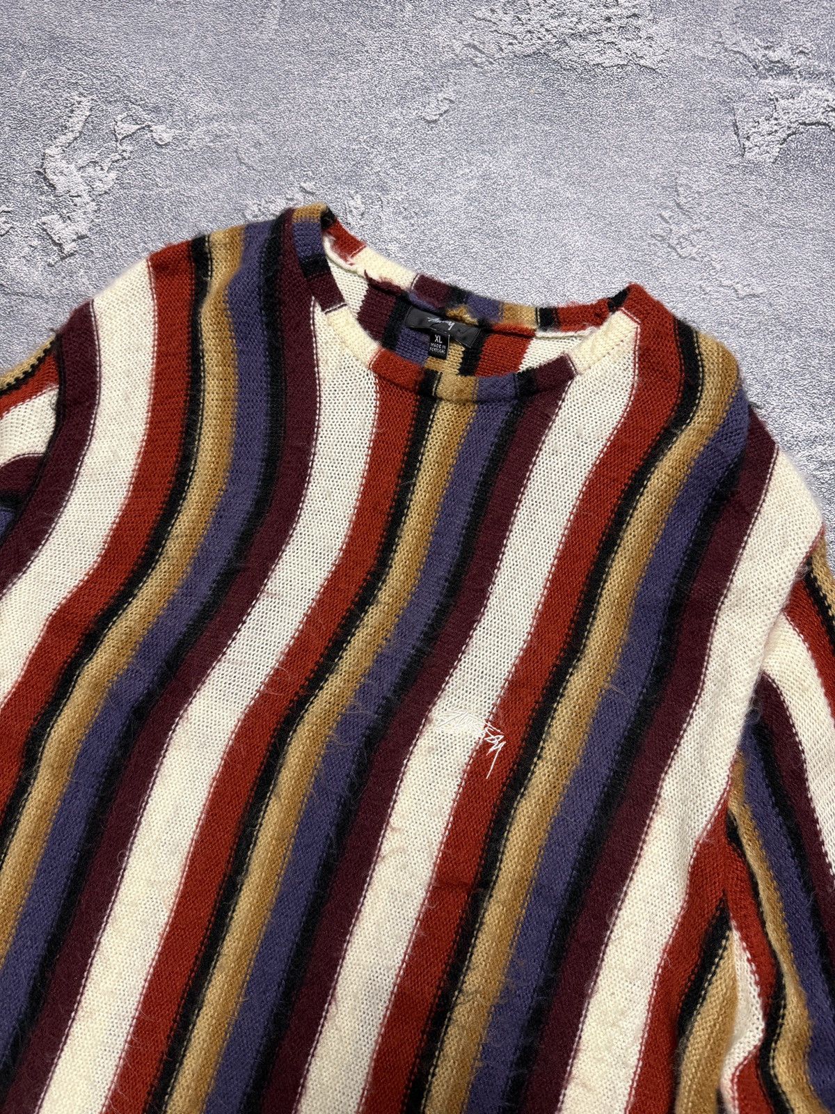 Stussy Stussy Sweater Vertical Striped Size US XL / EU 56 / 4 - 3 Thumbnail