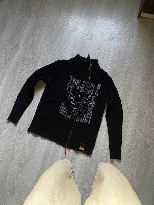 Pre-owned Avant Garde X Vintage Y2k Avant Garde Archival Sweater 2004 In Black