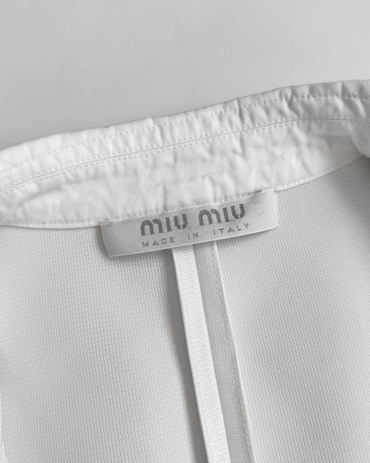 Miu Miu 00s Miu Miu Archive Collared SnapBack Mesh Cropped Jacket Size S / US 4 / IT 40 - 11 Thumbnail