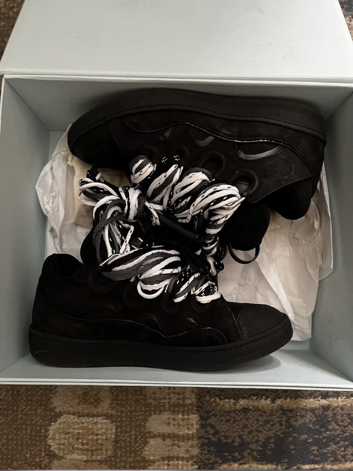 Lanvin Triple Black Curb Sneakers Size US 10 / EU 43 - 9 Thumbnail