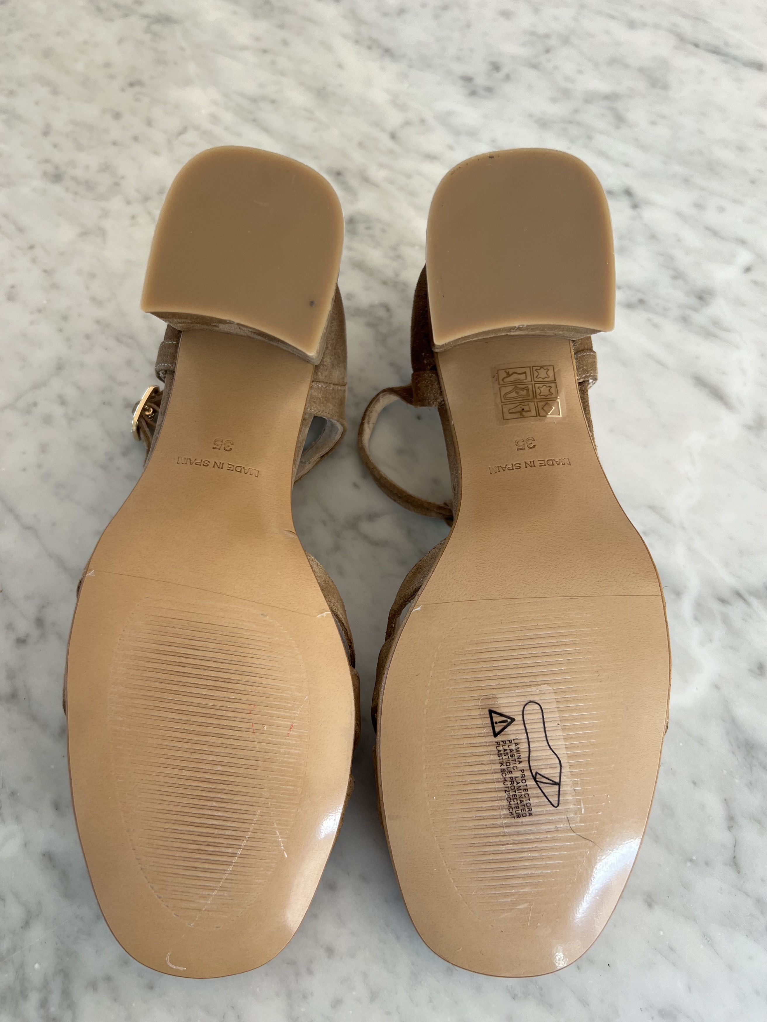 Other Women's Ganzitos Aitana Ante Sigaro Tan Suede Heels Size US 5.5 / IT 35.5 - 2 Thumbnail
