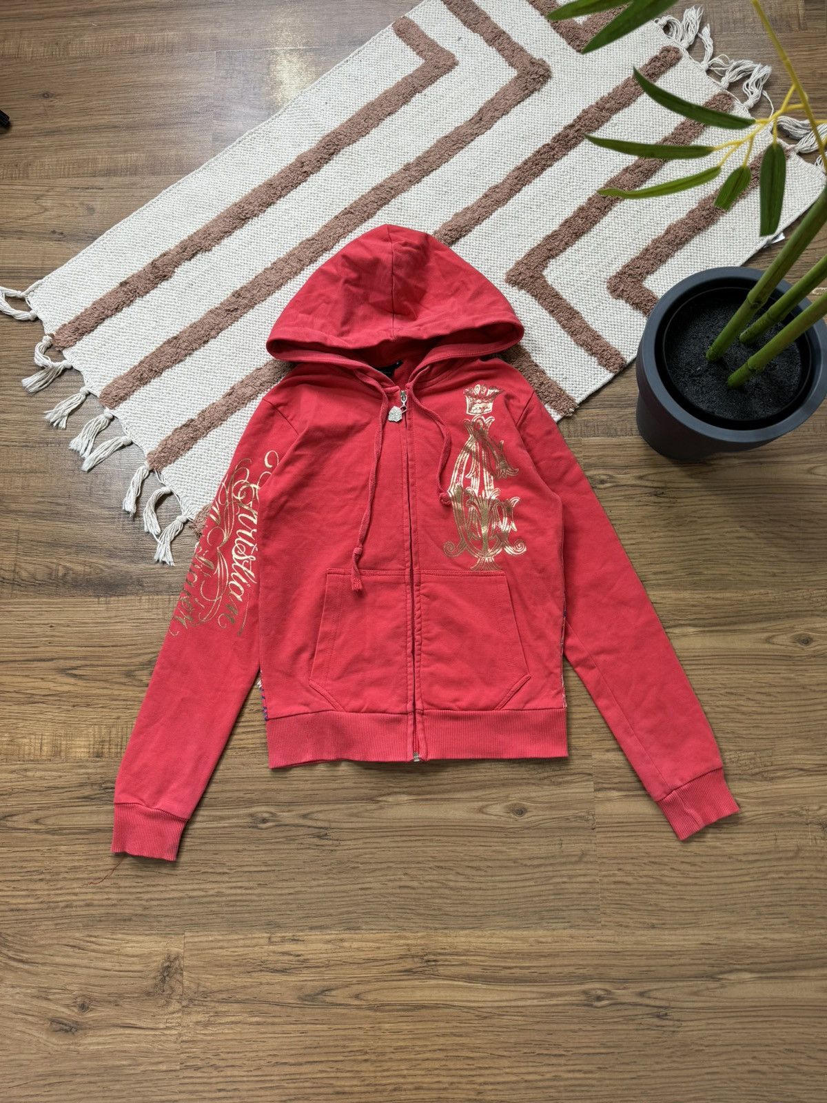 Christian Audigier VINTAGE CHRISTIAN AUDIGIER 2000s ZIP UP HOODIE Size S / US 4 / IT 40 - 1 Thumbnail