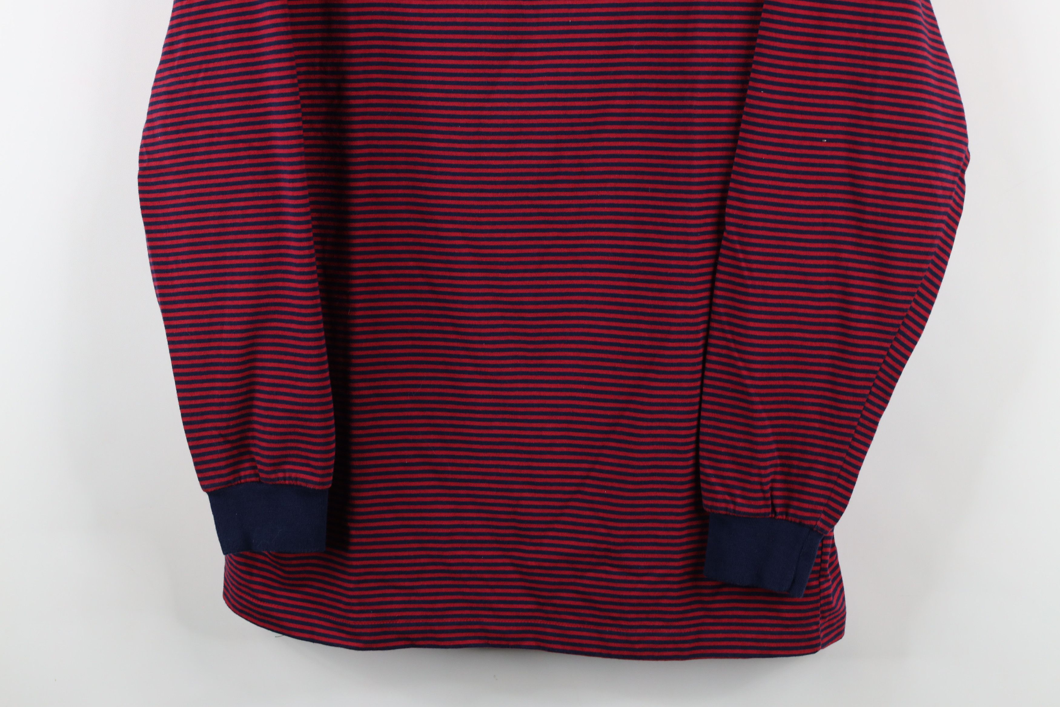 Vintage Vintage 90s Streetwear Striped Long Sleeve T-Shirt Red Blue Size US M / EU 48-50 / 2 - 3 Thumbnail