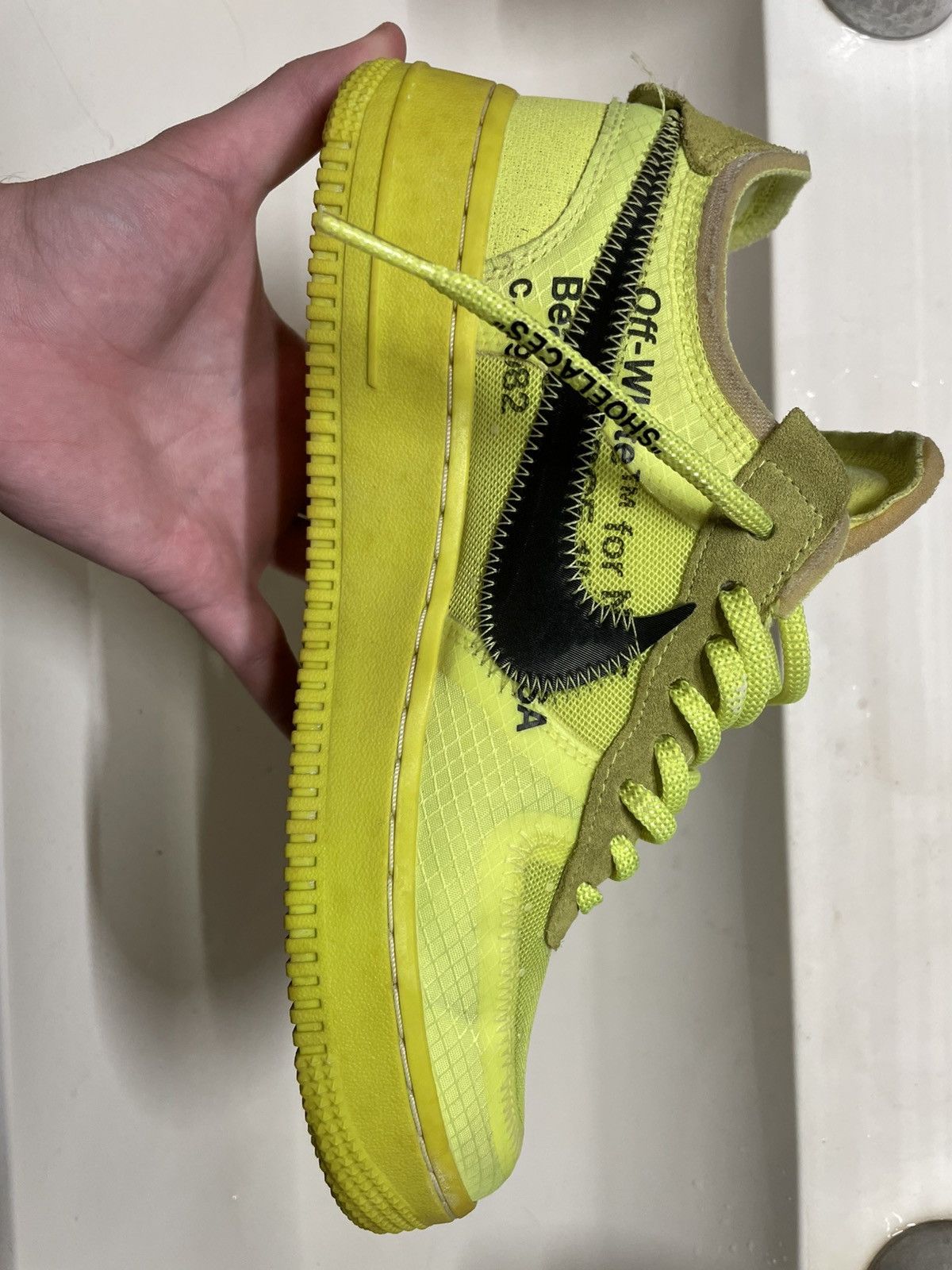Nike × Off-White Nike Air Force 1 Low Off-White Volt Size US 7.5 / EU 40-41 - 3 Thumbnail