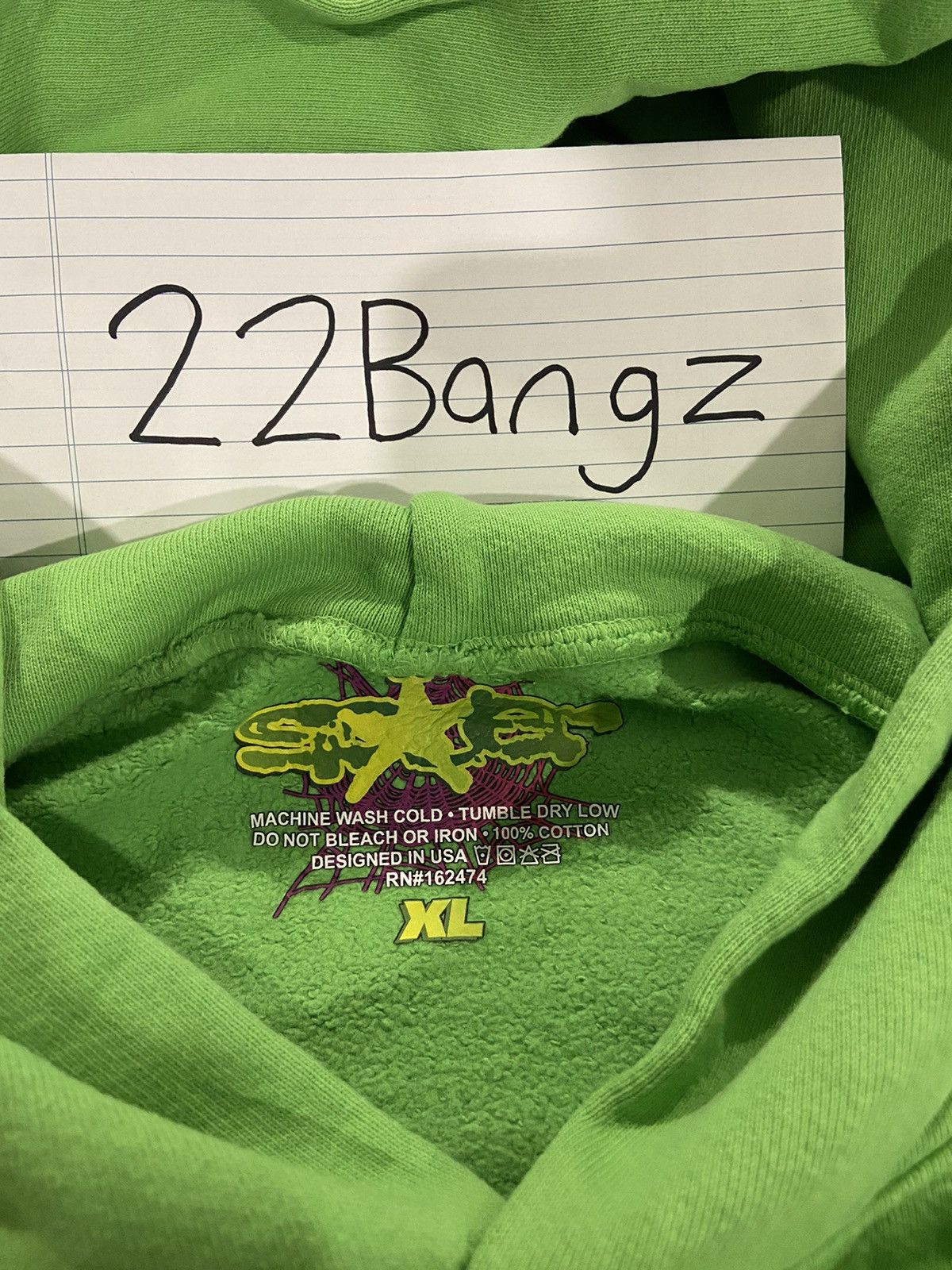 Sp5der Sp5der Web Hoodie “Slime Green” Size US XL / EU 56 / 4 - 3 Thumbnail