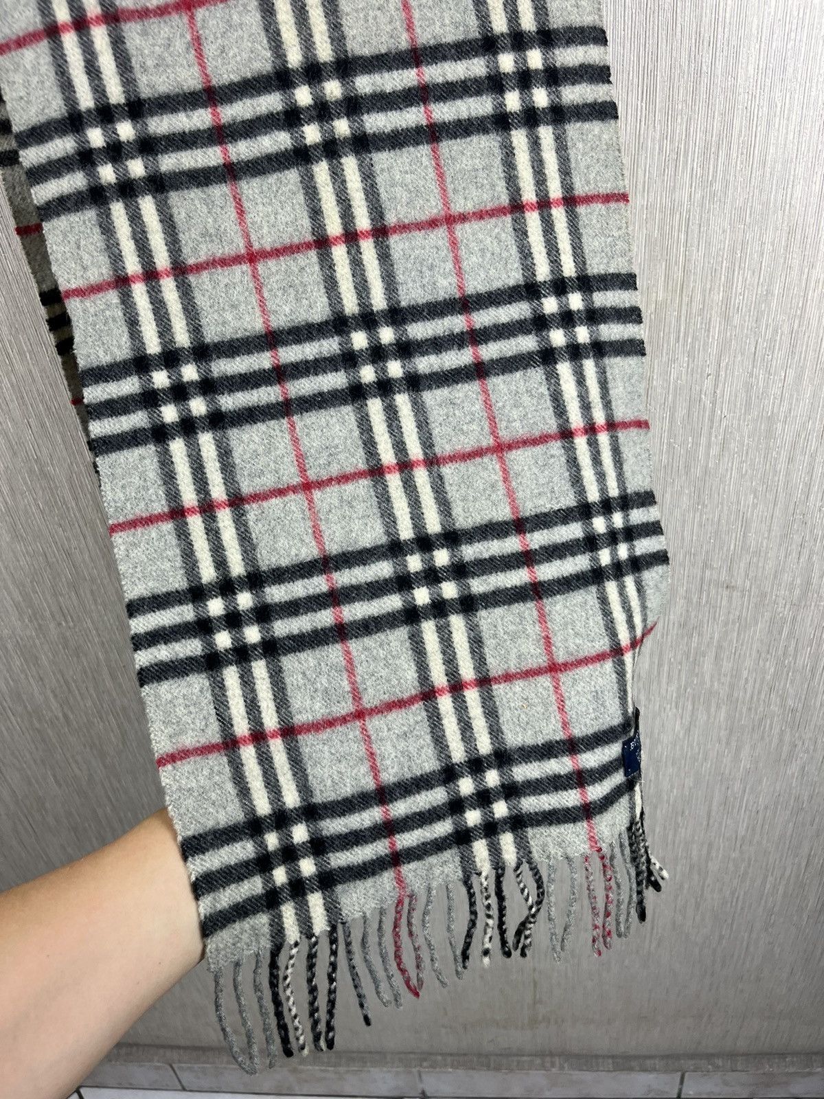 Burberry × Vintage Vintage Burberry London lambs wool checked scarf muffler Size ONE SIZE - 6 Thumbnail