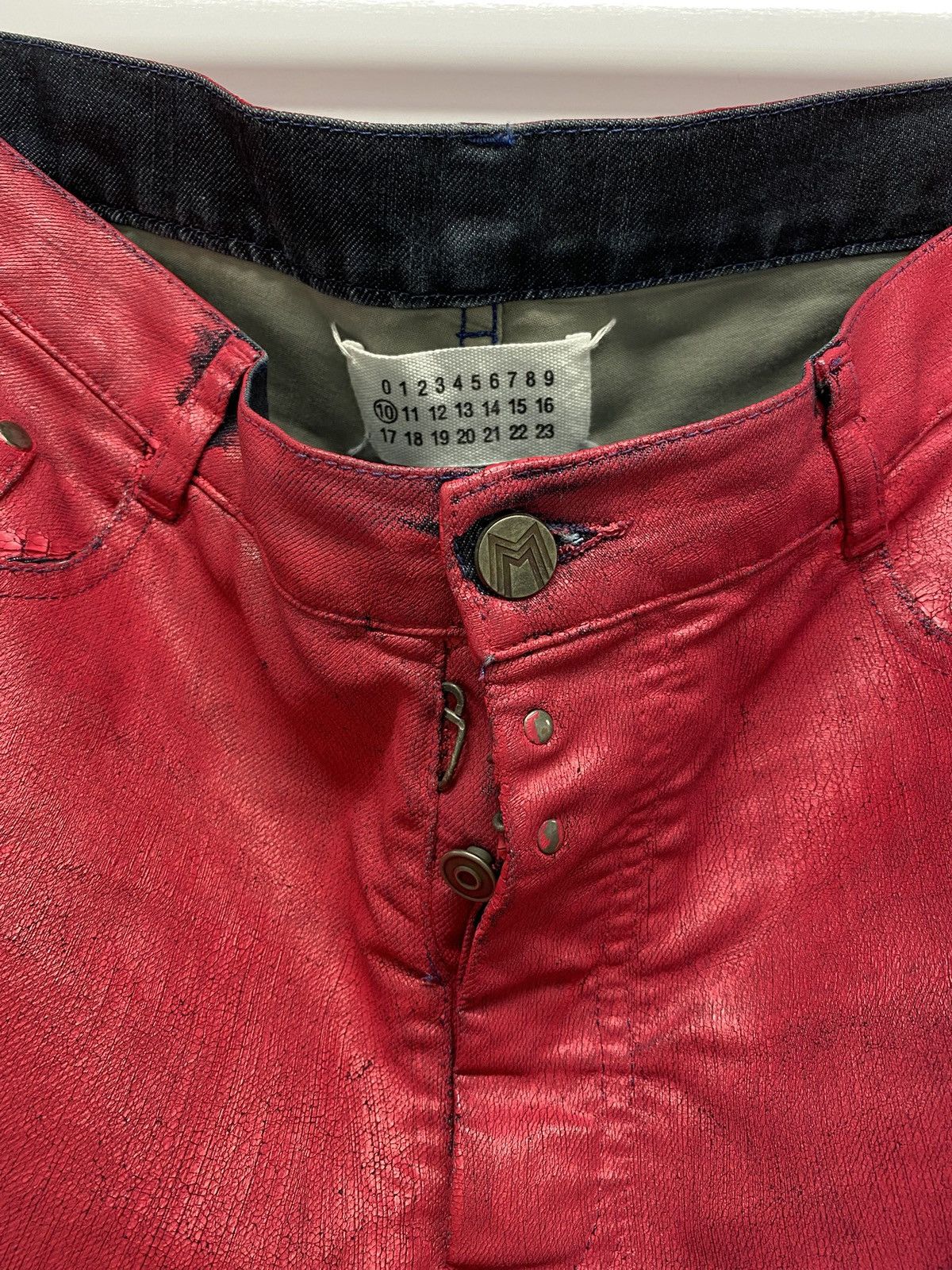 Maison Margiela Maison Martin Margiela Pink Painted Straight-Leg Jeans Size US 34 / EU 50 - 5 Thumbnail