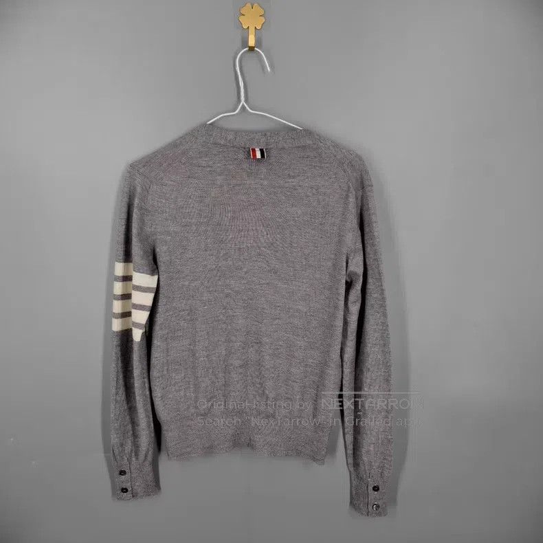Thom Browne Thom Browne Grey Wool Cardigan Size US XS / EU 42 / 0 - 2 Thumbnail