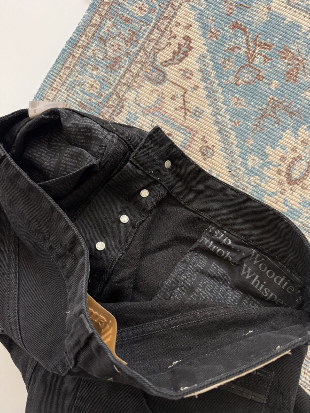Archive 2000s John Galliano Distressed Black Vintage Jeans