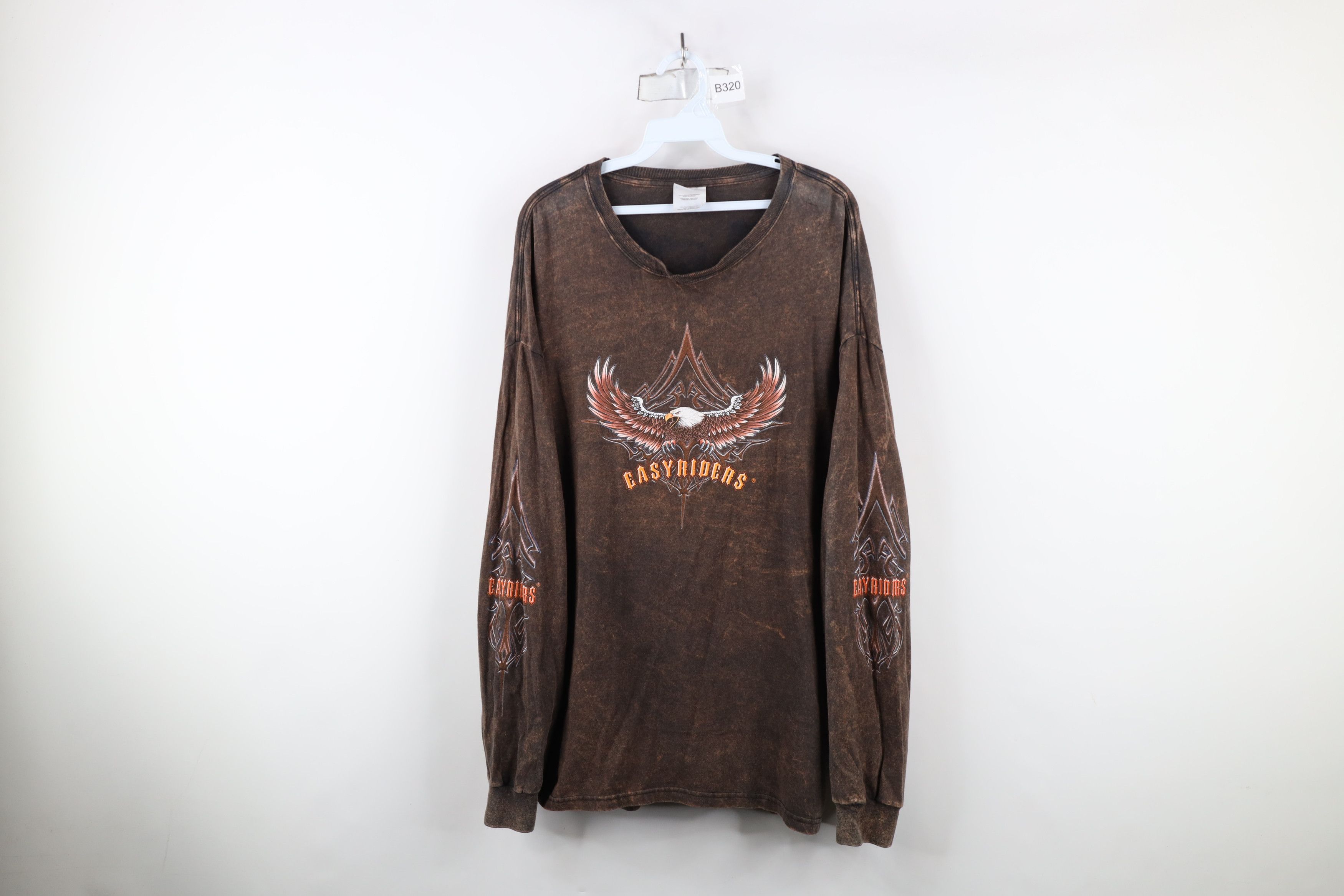 Vintage Vintage 90s Y2K Easyriders Tribal Eagle Long Sleeve T-Shirt Size US XXL / EU 58 / 5 - 1 Thumbnail