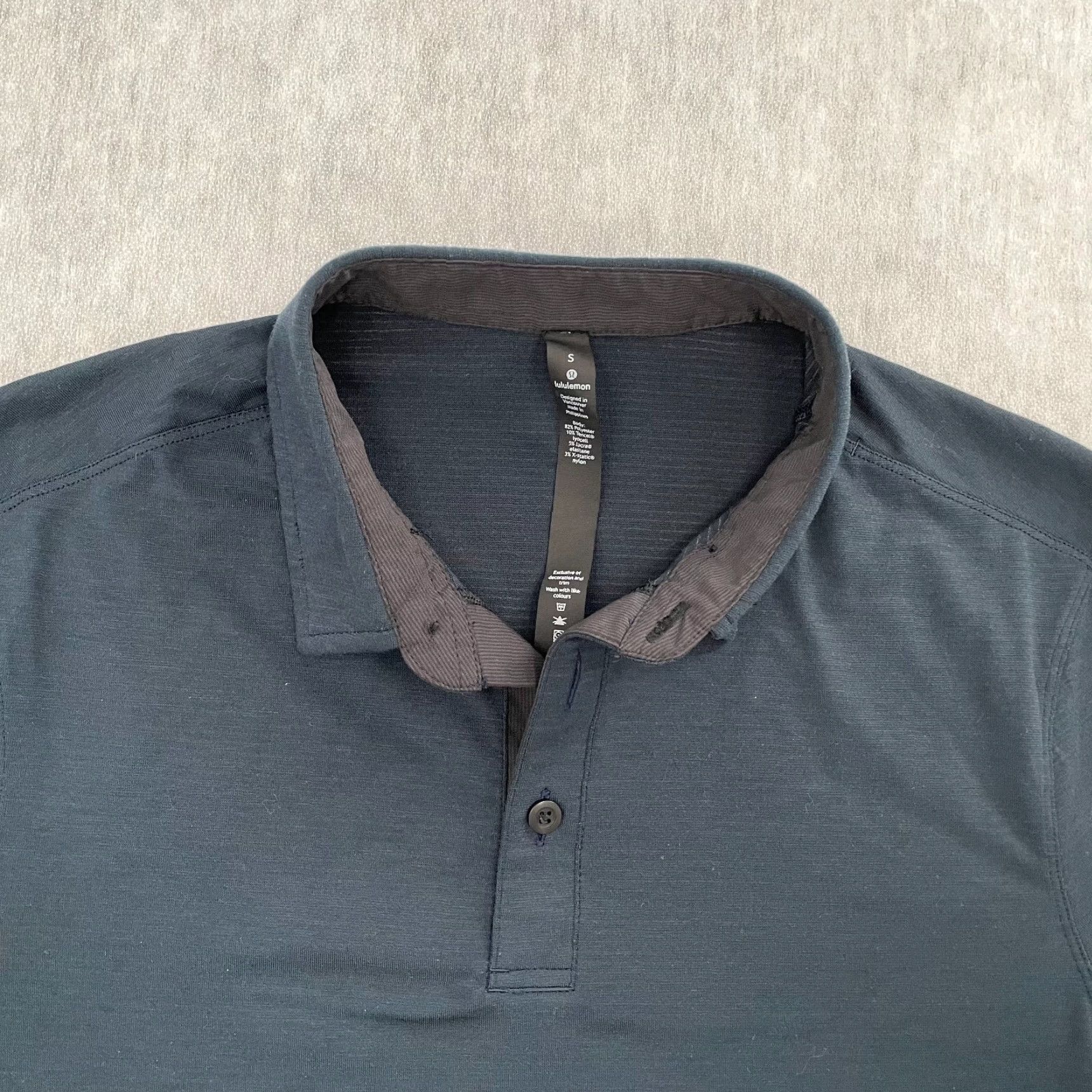 Lululemon Lululemon Tech Polo Shirt Mens Small Short Sleeve Blue Logo Button Solid Size US S / EU 44-46 / 1 - 3 Thumbnail