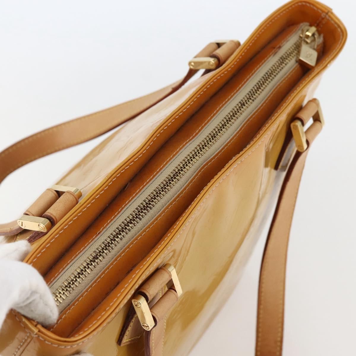 Louis Vuitton LOUIS VUITTON Monogram Vernis Houston Hand Bag Beige M91004 Size ONE SIZE - 6 Thumbnail