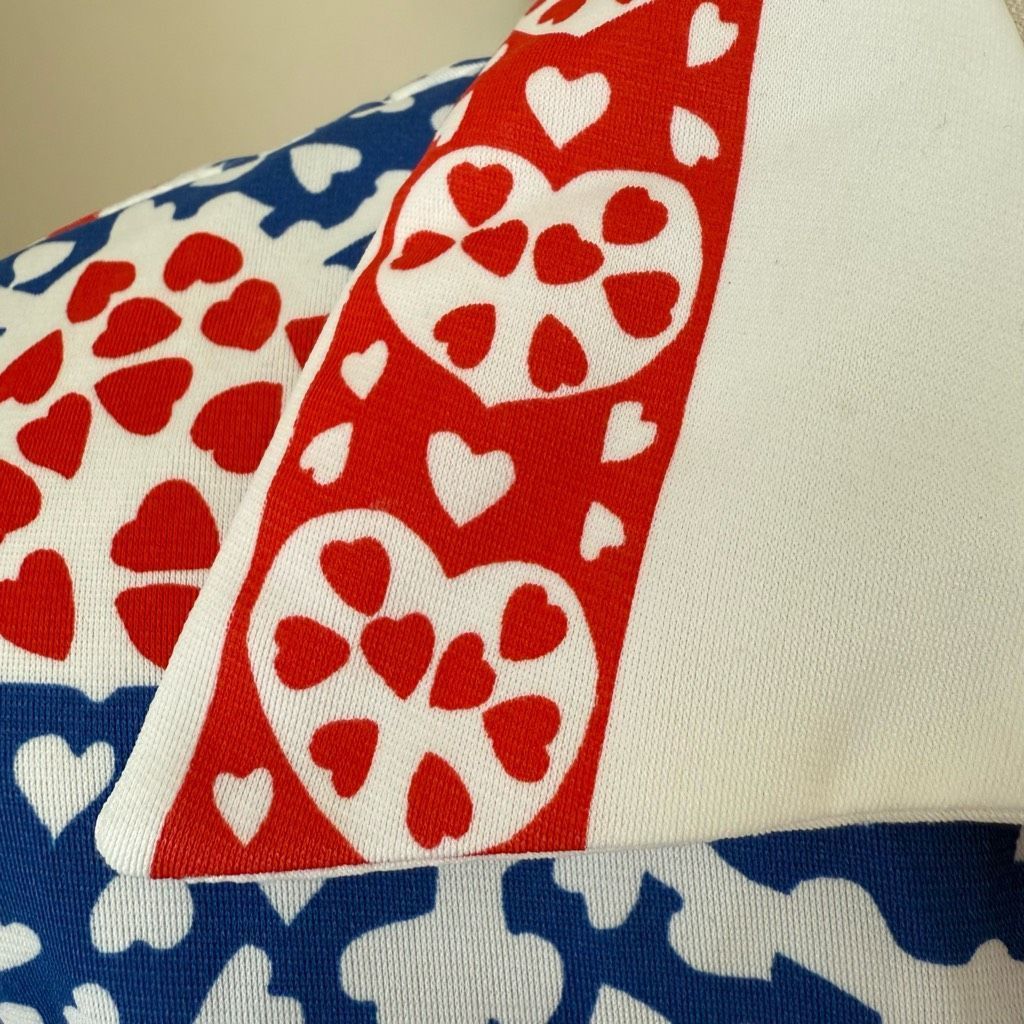 Vintage Vintage 70s Does 20s Miss Serbin Drop Waist Heart Novelty Pr Size L / US 10 / IT 46 - 8 Thumbnail