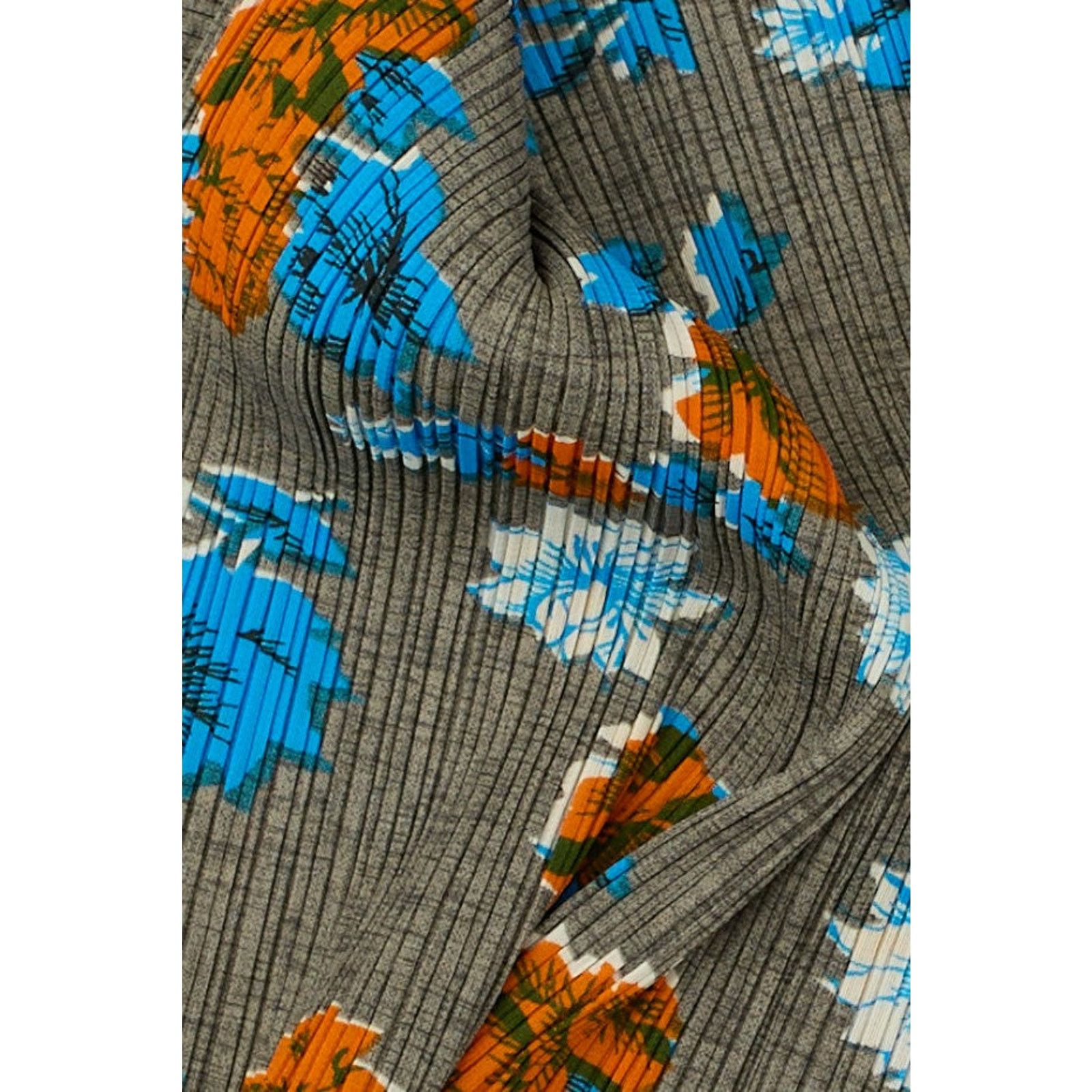 Issey Miyake Pleats Please Floral Sleeveless Top Size XL / US 12-14 / IT 48-50 - 3 Thumbnail