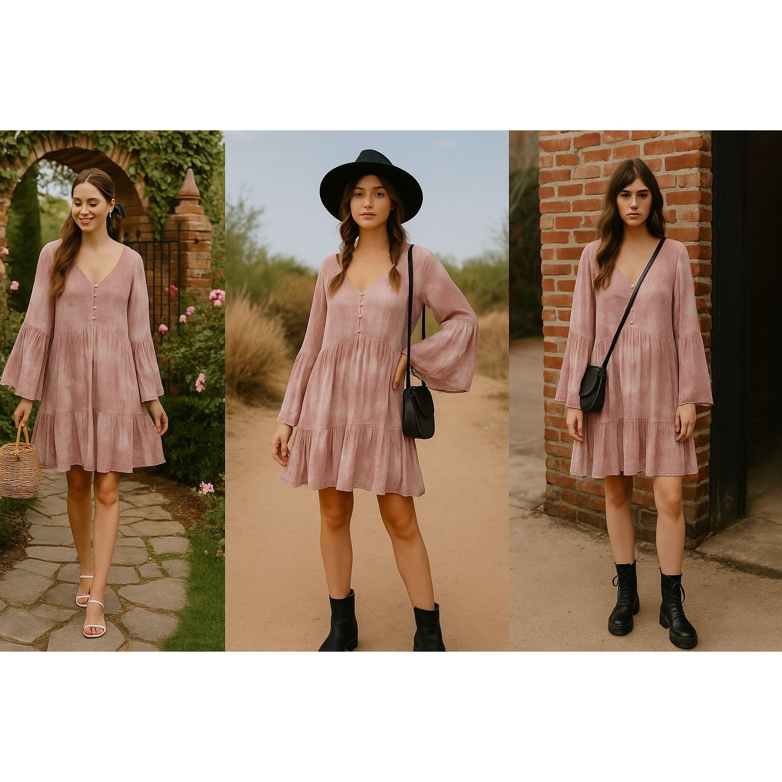 Other A Beautiful Soul Wn Tie-Dye Mini Dress 18/20 Cottagecore Fes Size XXL / US 16-18 / IT 52-54 - 1 Thumbnail