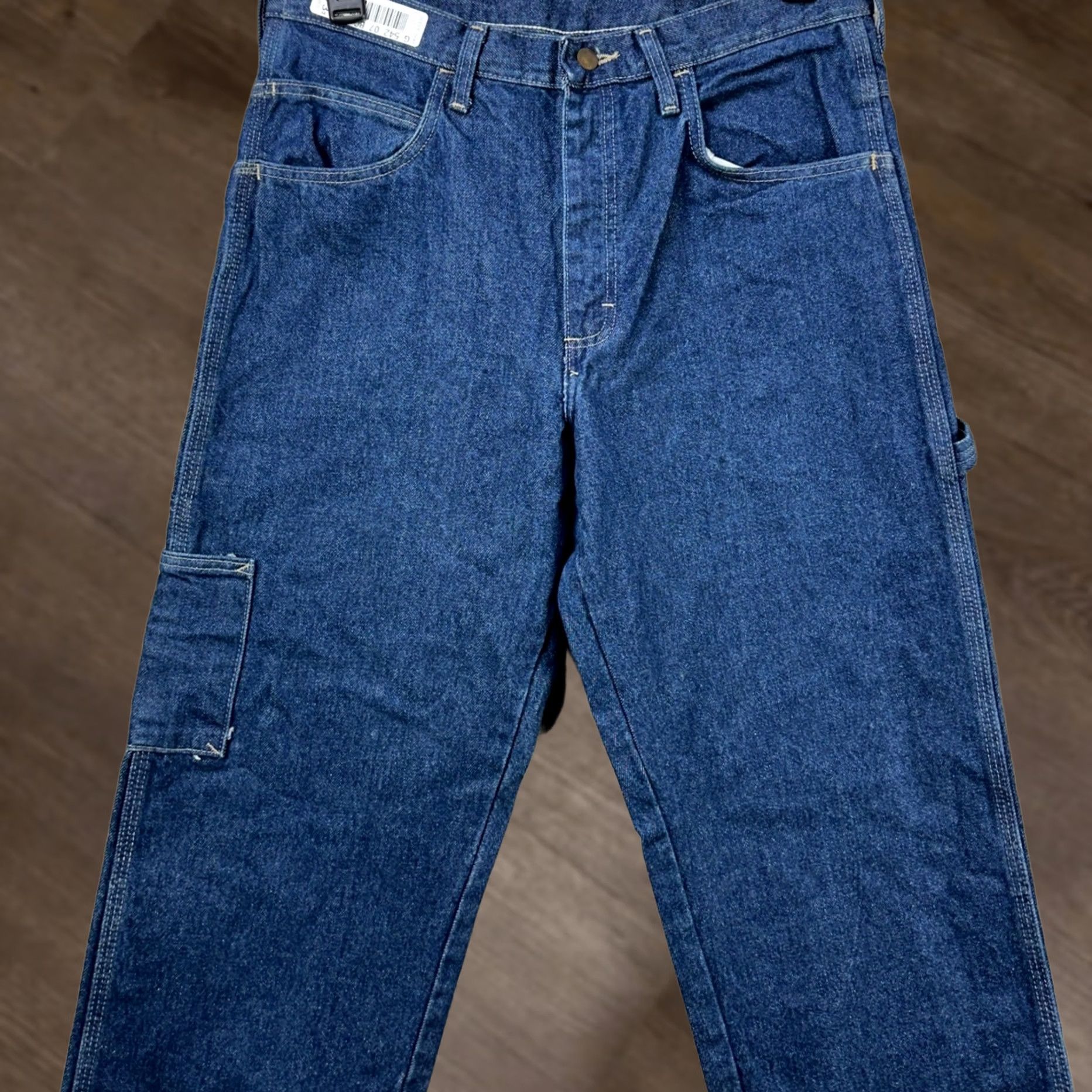 Vintage VINTAGE Bulwark FR Jeans Work Carpenter Mens 34X34 Blue Flame Resistant Cargo Pockets Size US 34 / EU 50 - 1 Thumbnail