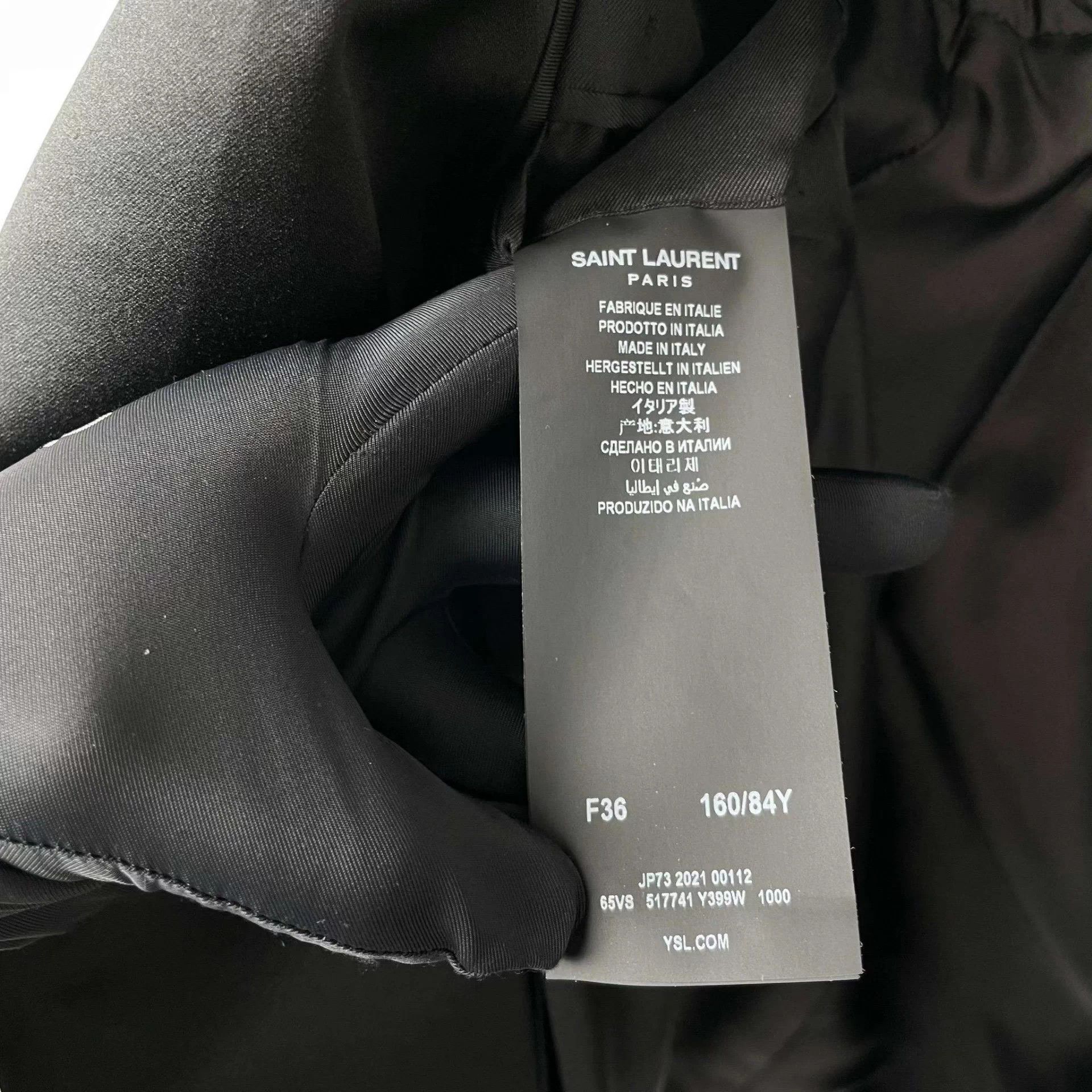 Saint Laurent Paris YSL Wool Smoking Blazer EU 36 Black Size XS / US 0-2 / IT 36-38 - 7 Thumbnail