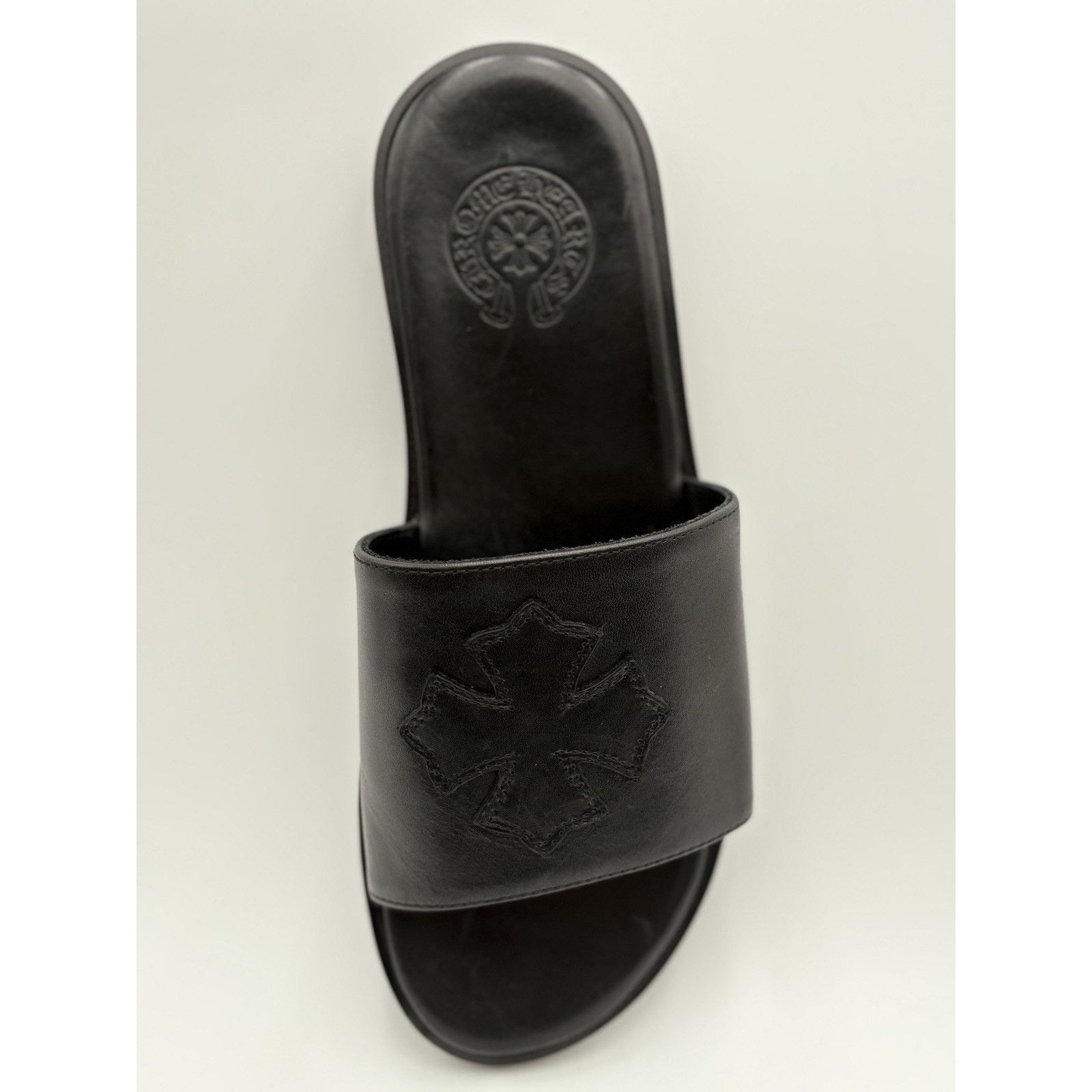 Chrome Hearts Chrome Hearts Leather Slides ' Black ' | SUPER CLEAN! Size US 8 / EU 41 - 10 Thumbnail