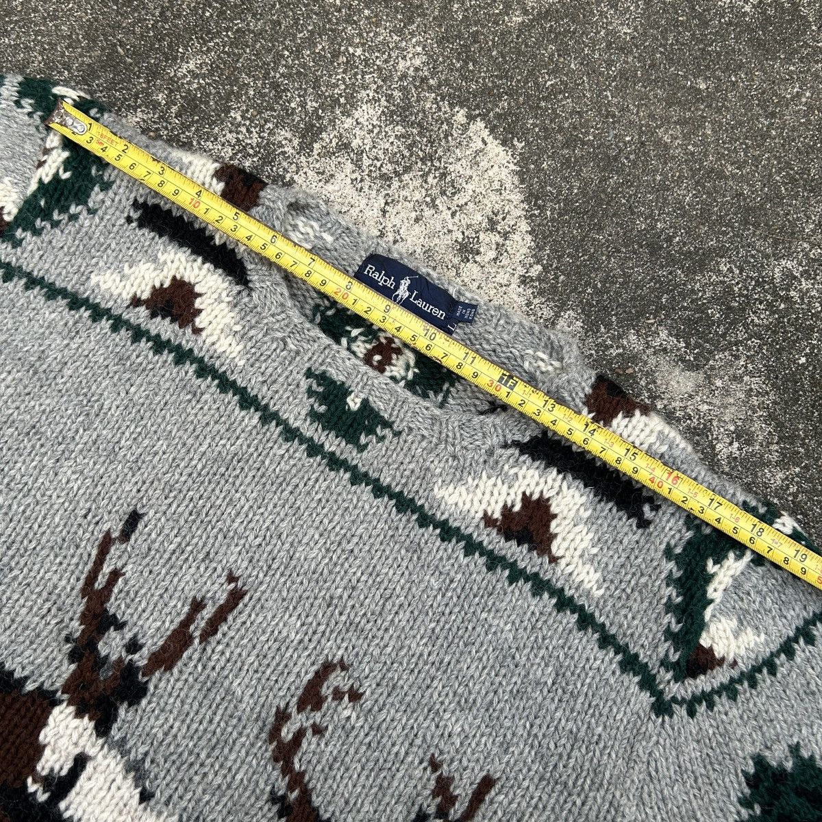 Polo Ralph Lauren Vintage90s Polo Ralph Lauren KnitSweater Deer in a Landscape Size US S / EU 44-46 / 1 - 10 Thumbnail
