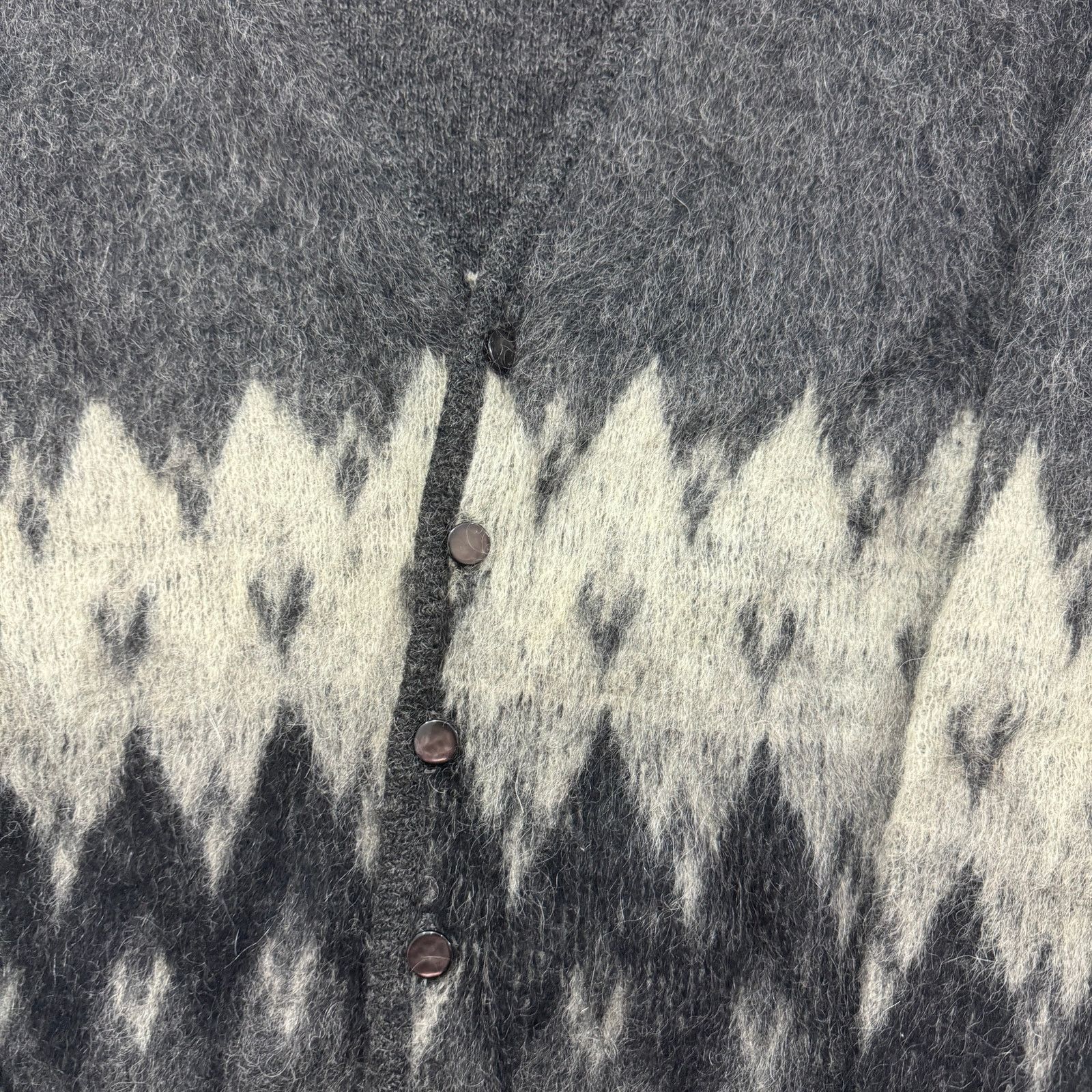 Vintage Vintage Finecraft Mohair Cardigan Sweater Small Gray 60s Size US S / EU 44-46 / 1 - 3 Thumbnail
