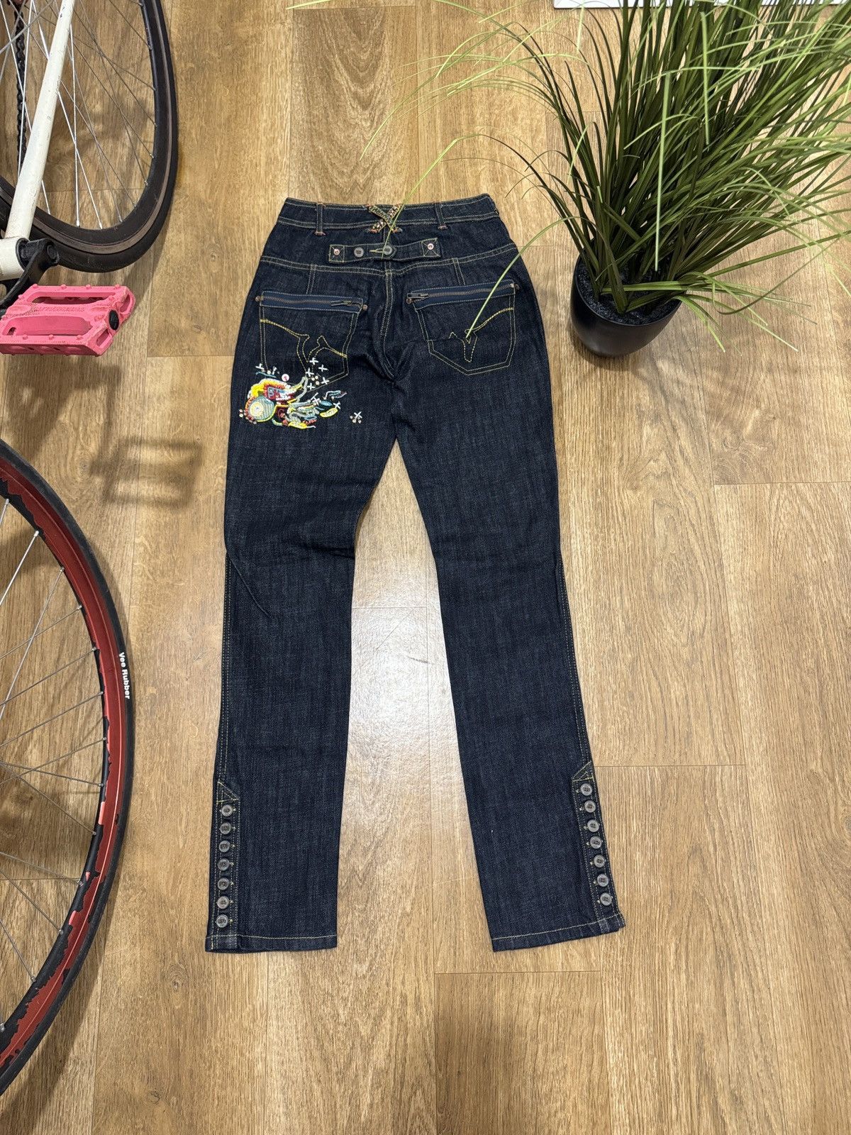 Von Dutch VINTAGE VON DUTCH AVANT GARDE NAVI JEANS PANTS Size 27" / US 4 / IT 40 - 2 Thumbnail