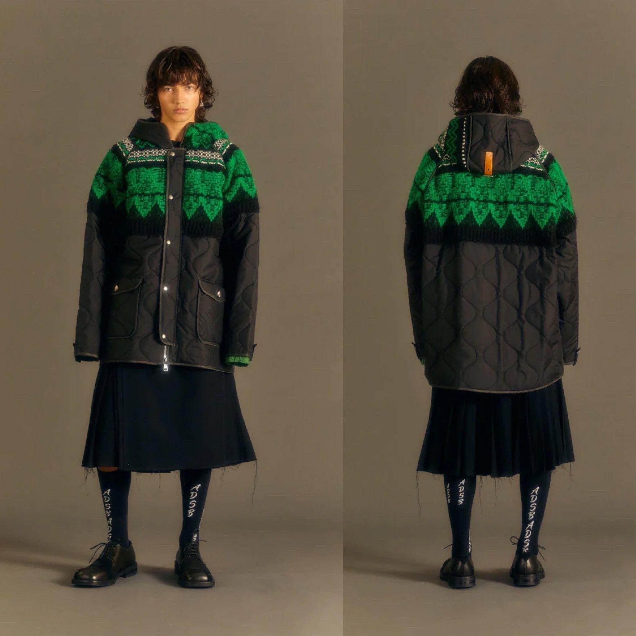 Andersson Bell Andersson Bell ADSB Unisex Nordic Knit Patch Quilted Parka Size US S / EU 44-46 / 1 - 9 Thumbnail