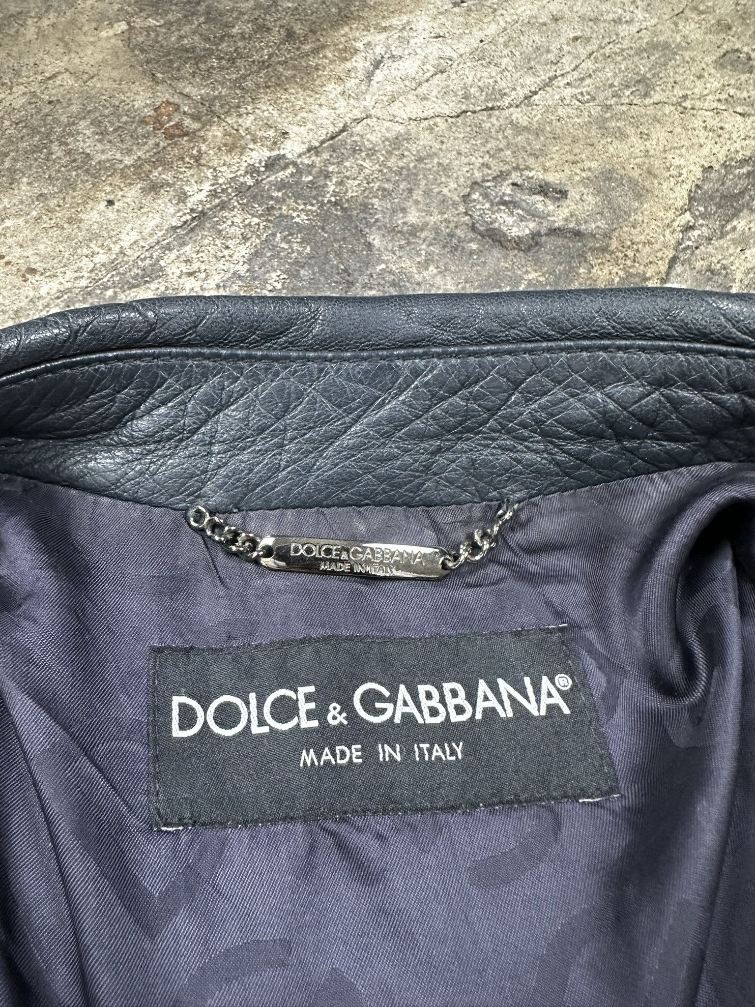 Dolce & Gabbana 2000s Dolce & Gabbana Police Leather Bomber Jacket Vintage Size US M / EU 48-50 / 2 - 8 Thumbnail