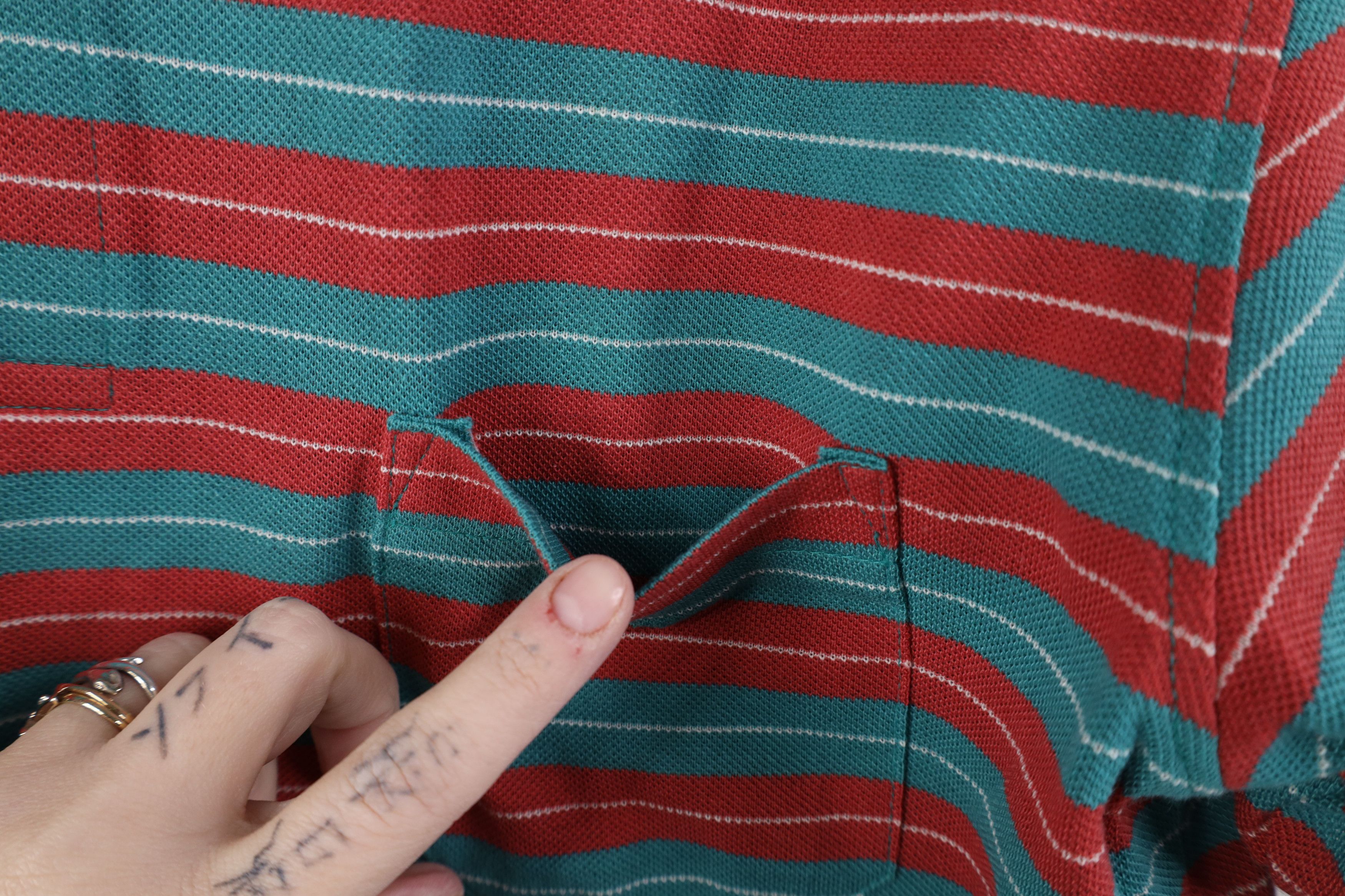 Vintage Vintage 70s Streetwear Block Knit Golf Polo Shirt Japan Size US M / EU 48-50 / 2 - 4 Thumbnail