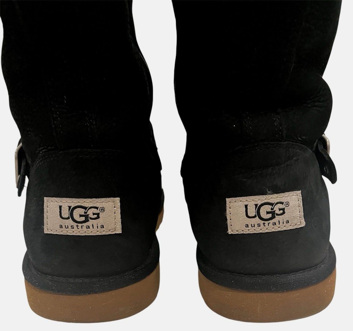 Ugg UGG Kengsington Leather Sheepskin Buckles Moto Boots Size US 6 / IT 36 - 7 Thumbnail