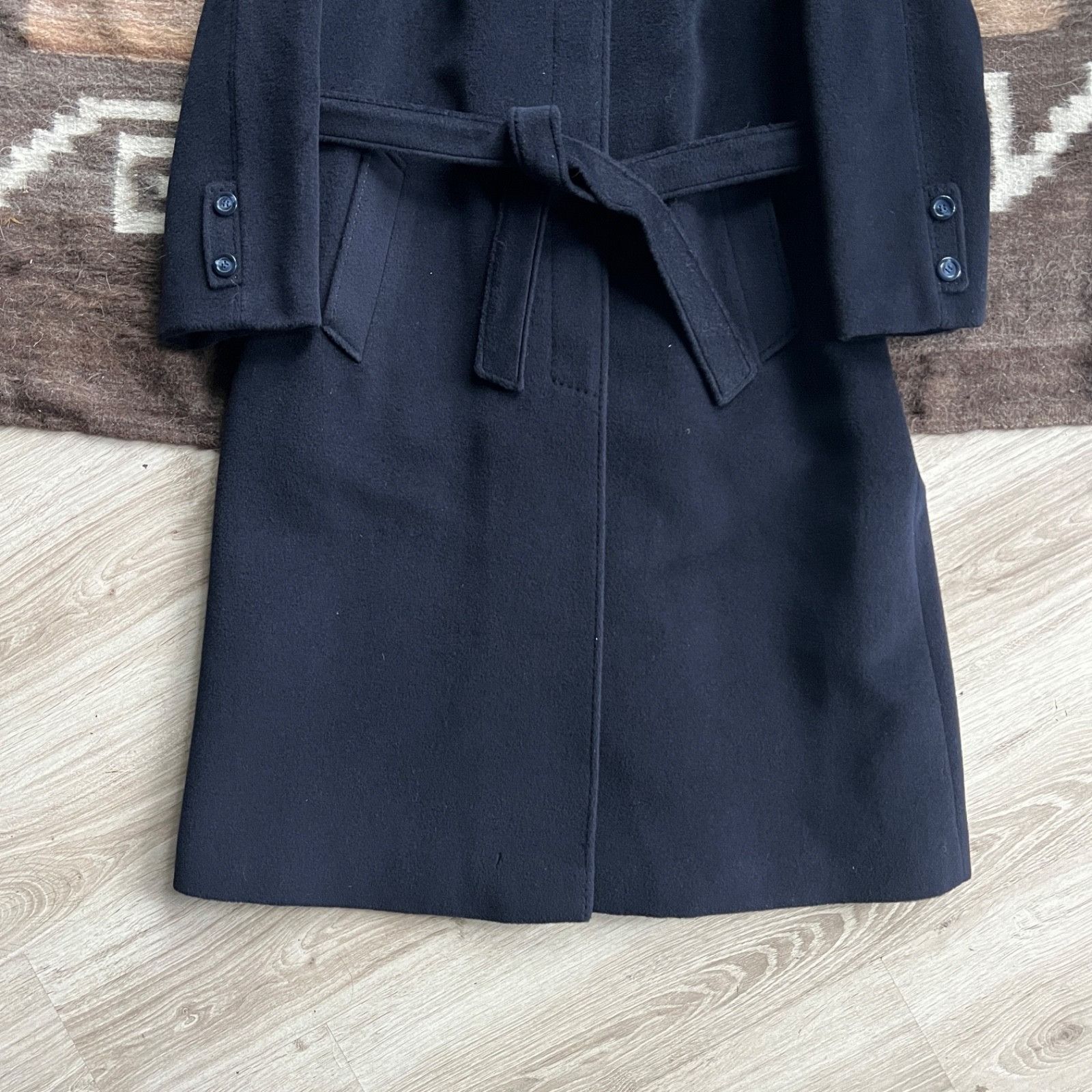 Vintage Gotz Modell Plazenta Super Cashmere Wool Belted Coat 9688AC Size XL / US 12-14 / IT 48-50 - 2 Thumbnail