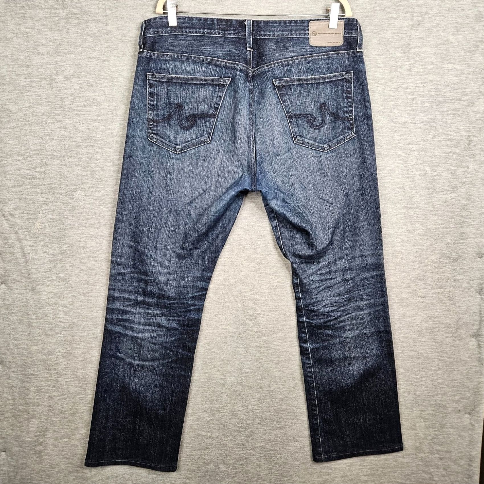 Vintage AG Adriano Goldschmied Jeans Five Pockets Straight Leg Jeans Size 36 Blue Denim Regular Rise 5-Pocket Mens Made in USA Size US 36 / EU 52 - 4 Thumbnail