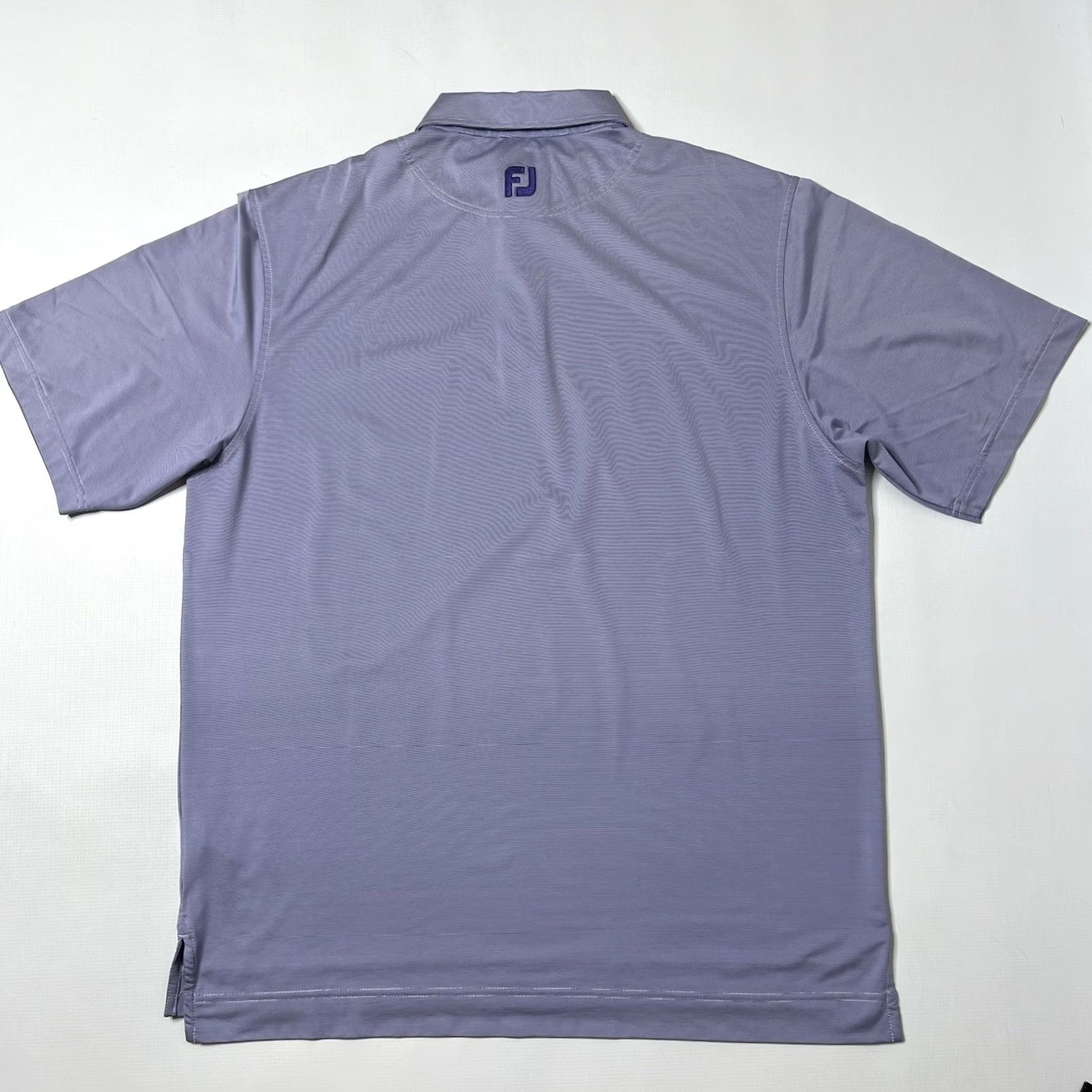 Footjoy FootJoy Polo Shirt Mens Large Purple Stripe Short Sleeve Golf Performance Stretch FJ Back Logo Size US L / EU 52-54 / 3 - 7 Thumbnail