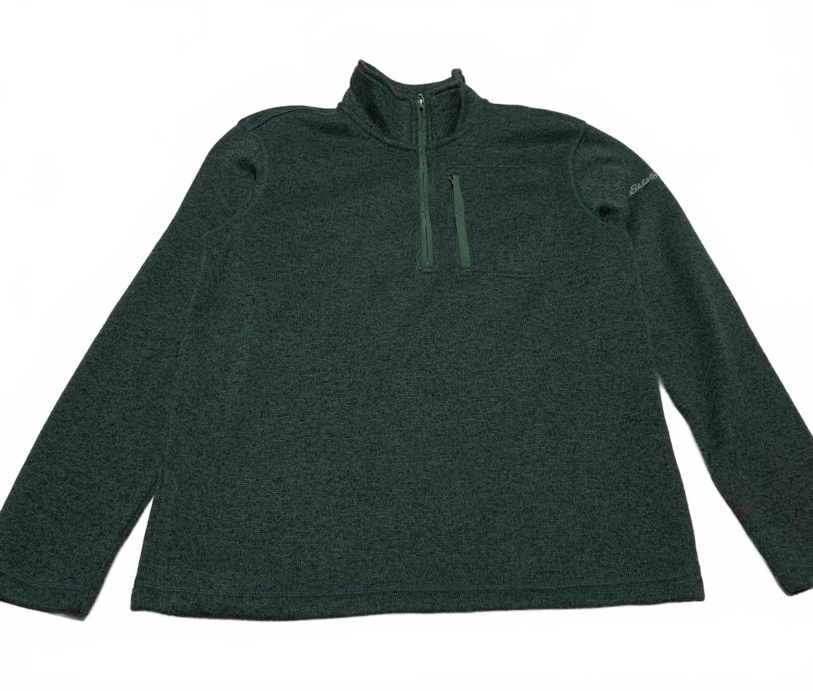 Eddie Bauer Eddie Bauer Men's Medium Green Quarter Zip Fleece Size US M / EU 48-50 / 2 - 1 Thumbnail