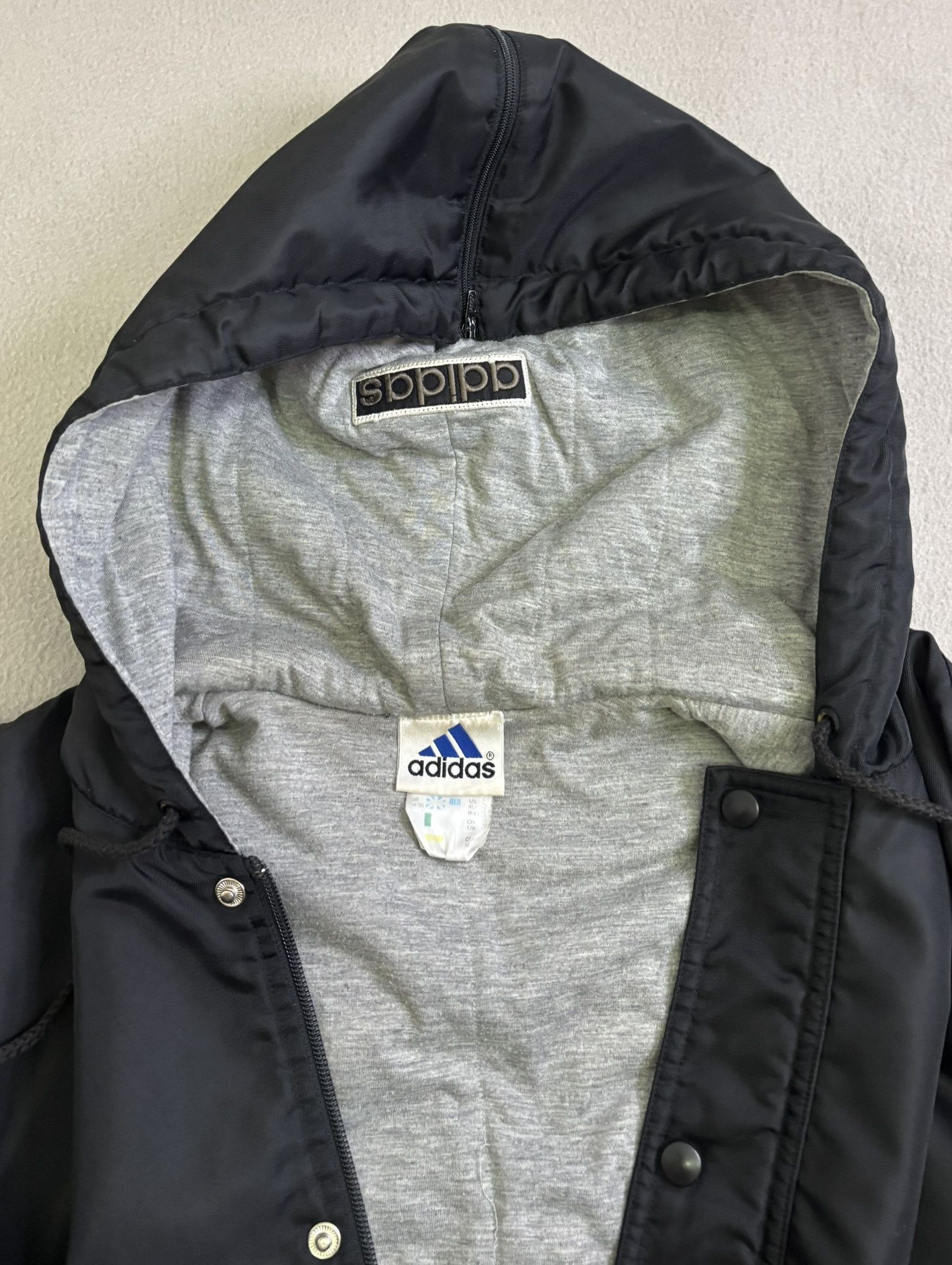 Adidas Adidas vintage 90s jacket zippered hood size XL Size US XL / EU 56 / 4 - 15 Thumbnail