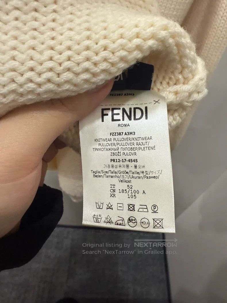 Fendi Fendi Beige Woolen Sweater Size US L / EU 52-54 / 3 - 5 Thumbnail